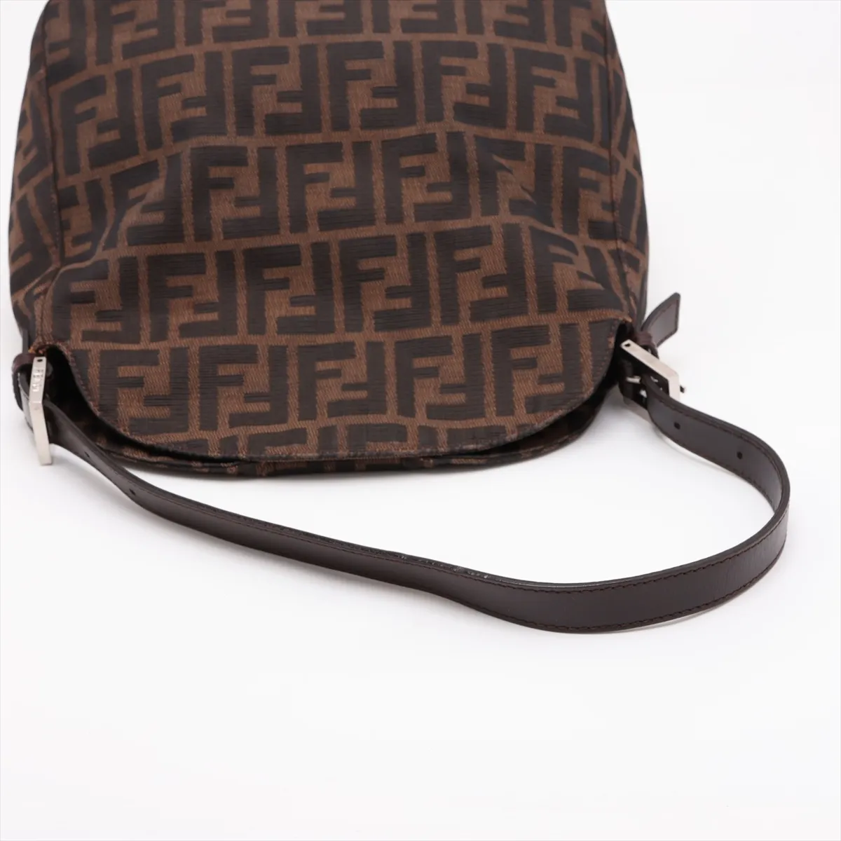 Zucca Canvas x Leather Shoulder Bag, Brown — view 5