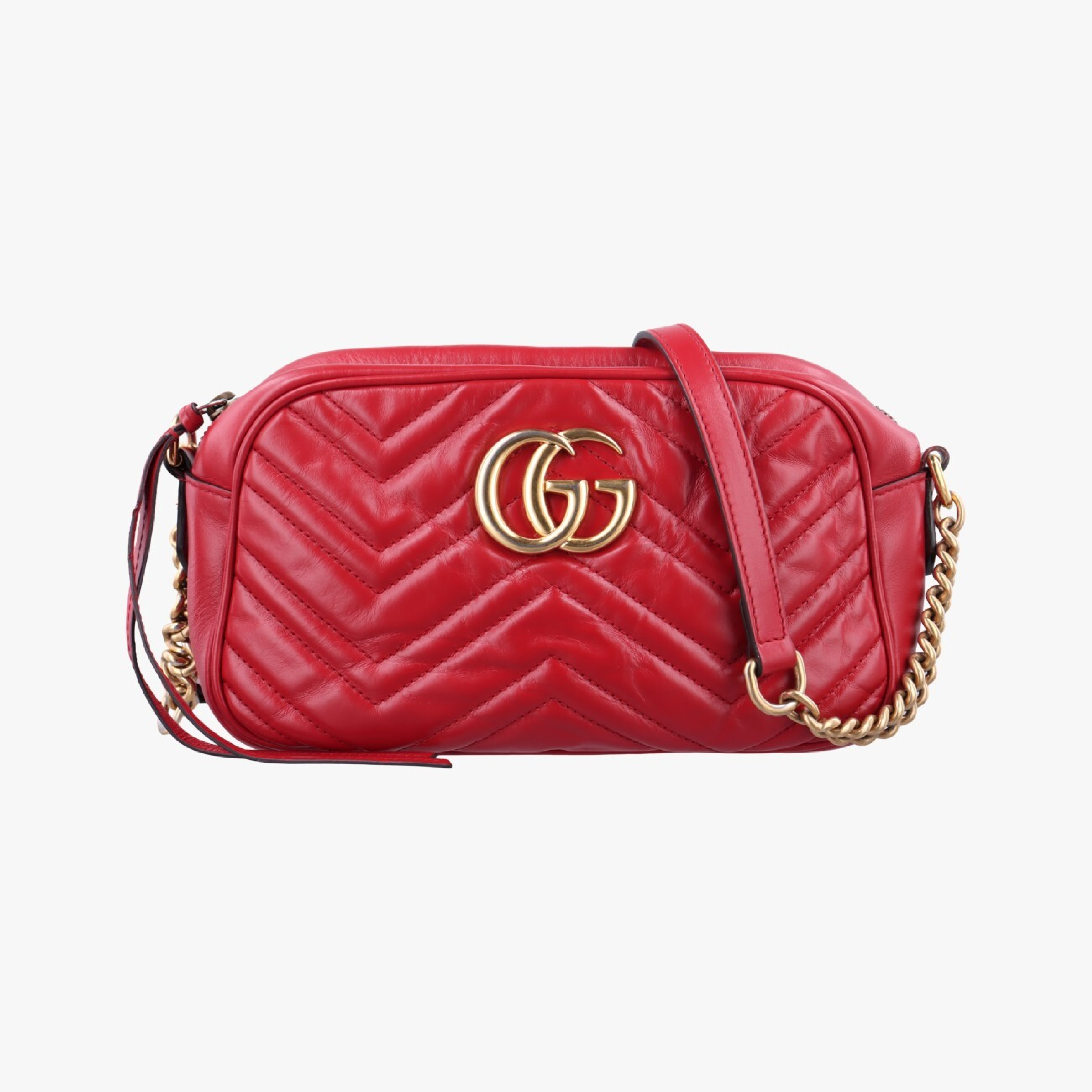 GG Marmont Red Leather Shoulder Bag 447632 C026947429