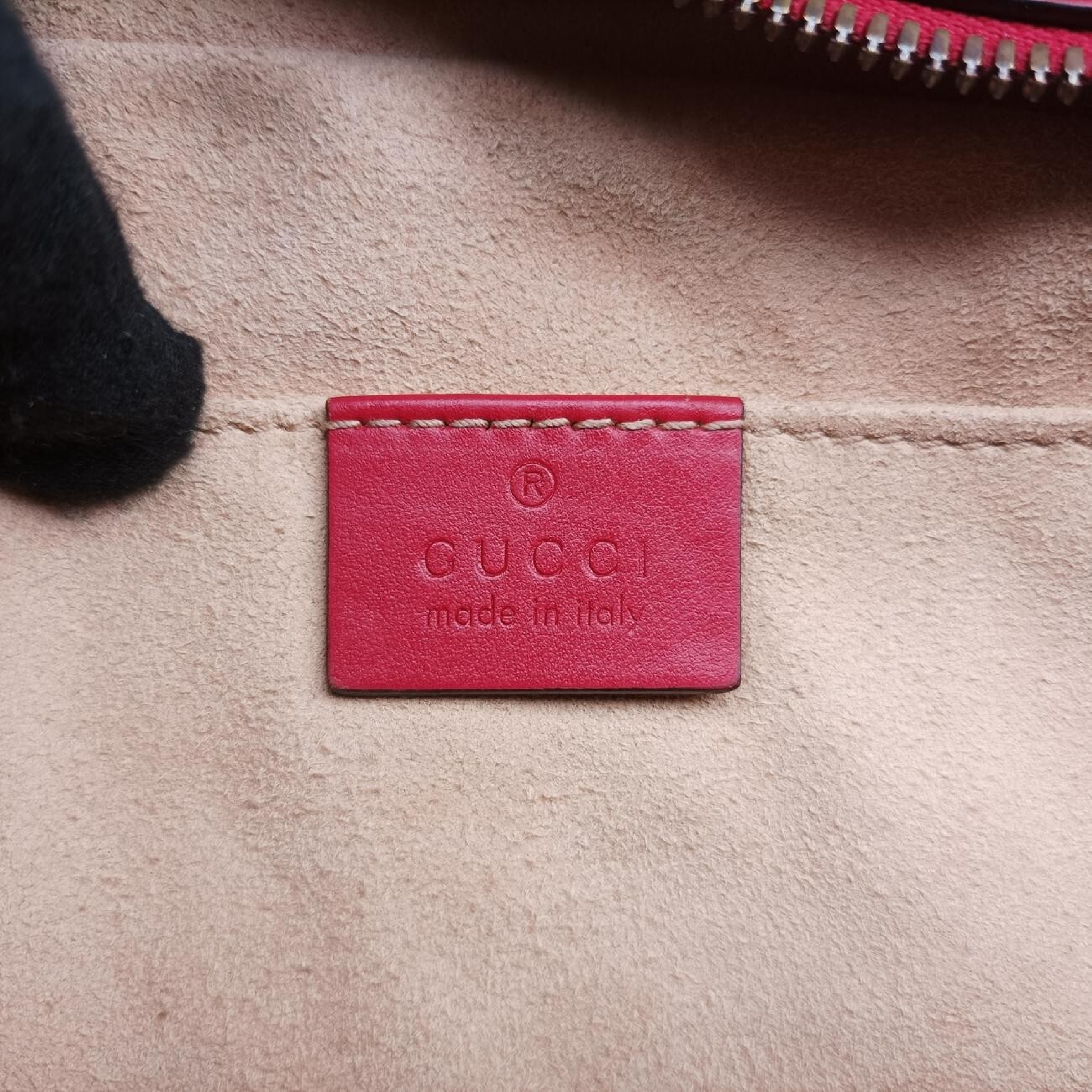 GG Marmont Red Leather Shoulder Bag 447632 C026947429 — view 7