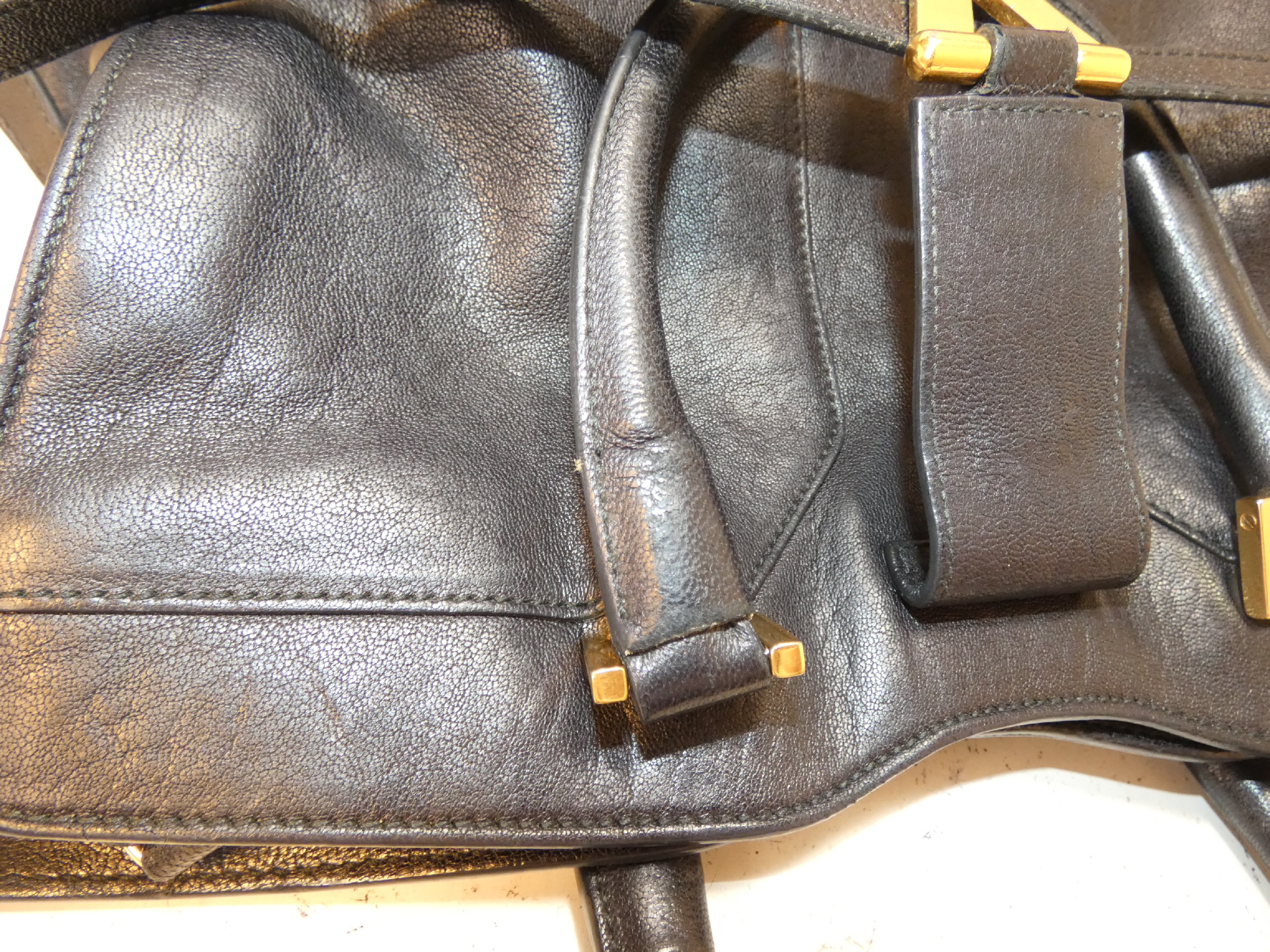 2-way Saint Laurent Cabas Shoulder Handbag — view 6