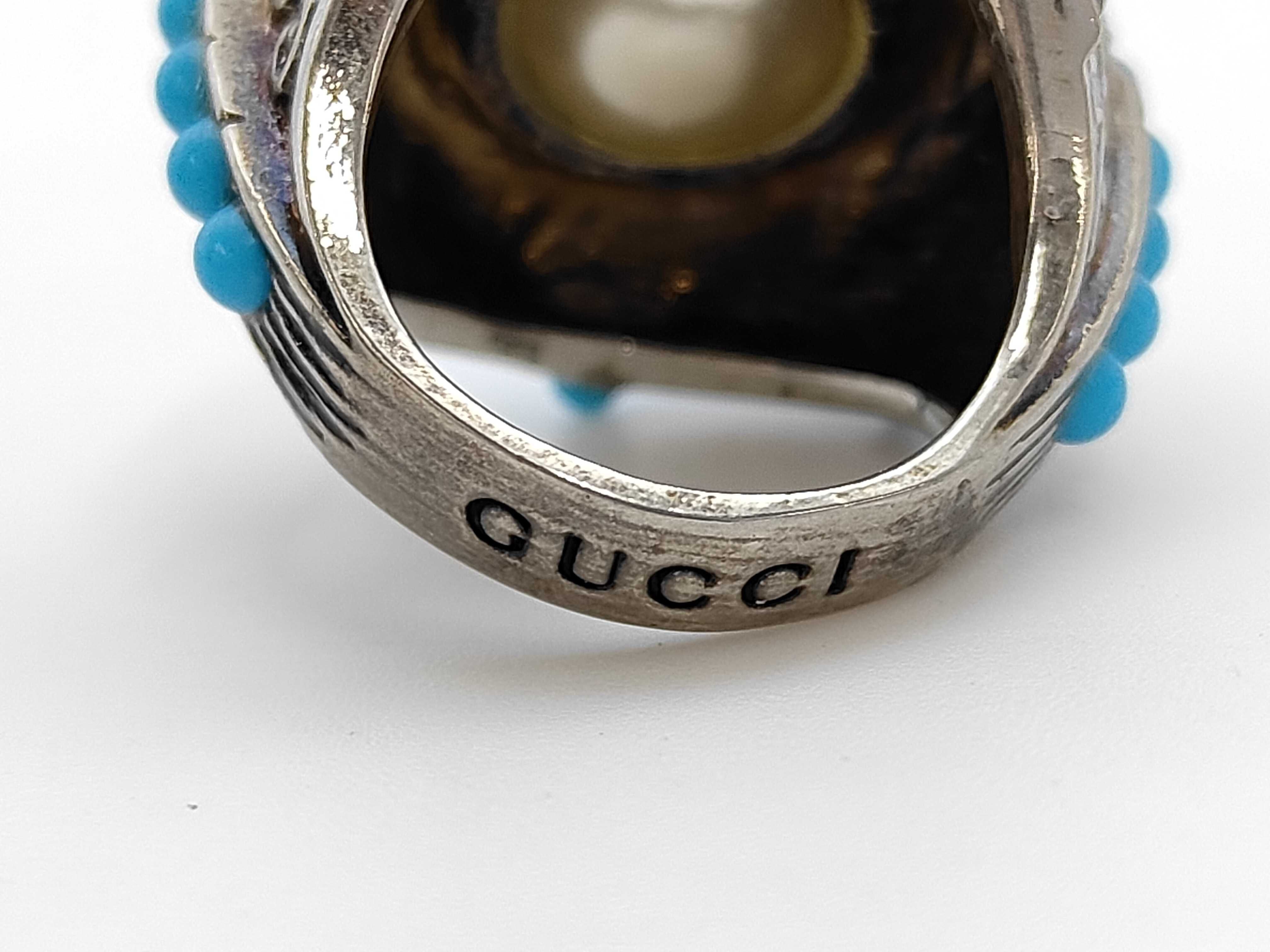 turquoise silver ring — view 3