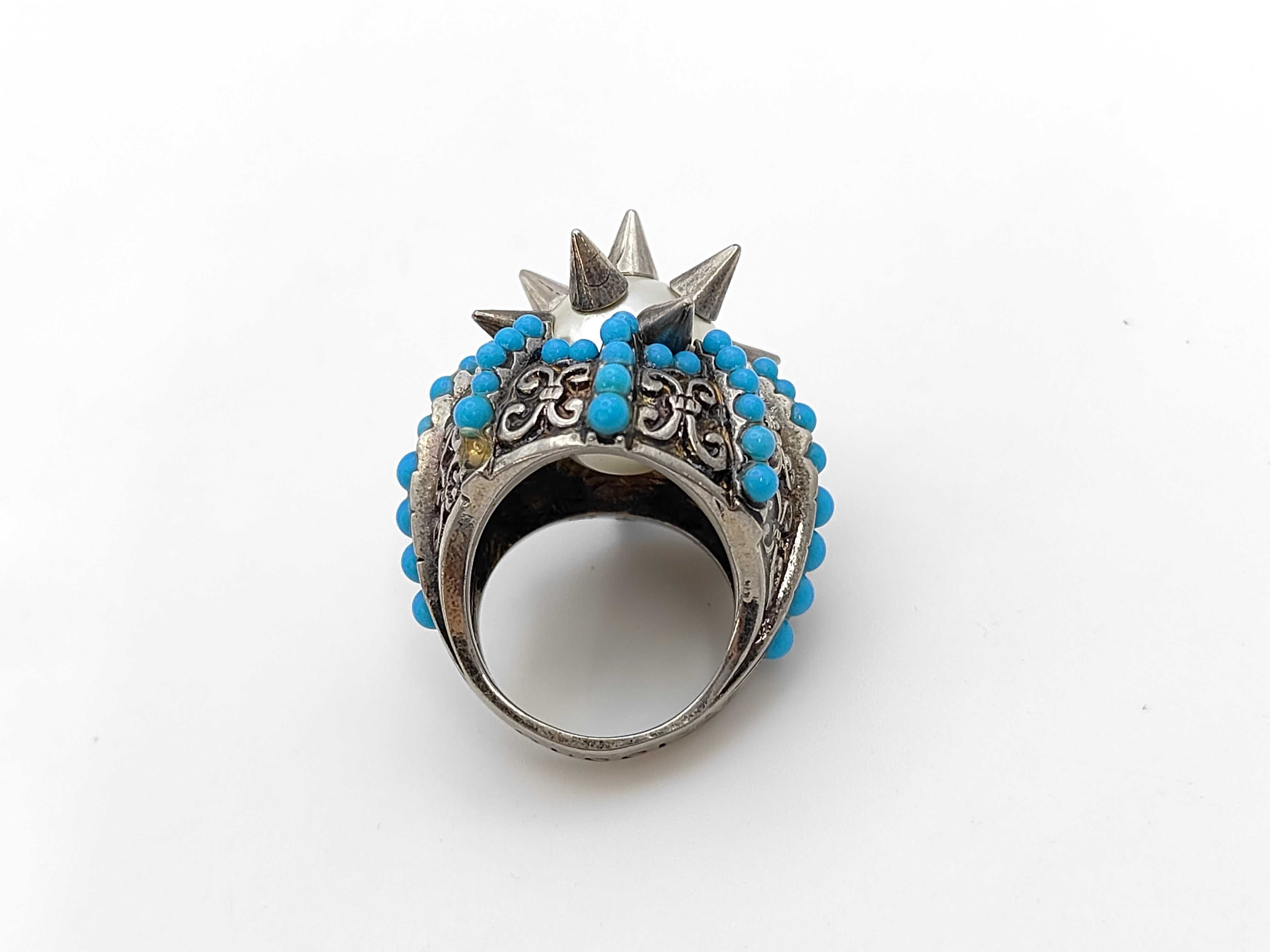 turquoise silver ring — view 4