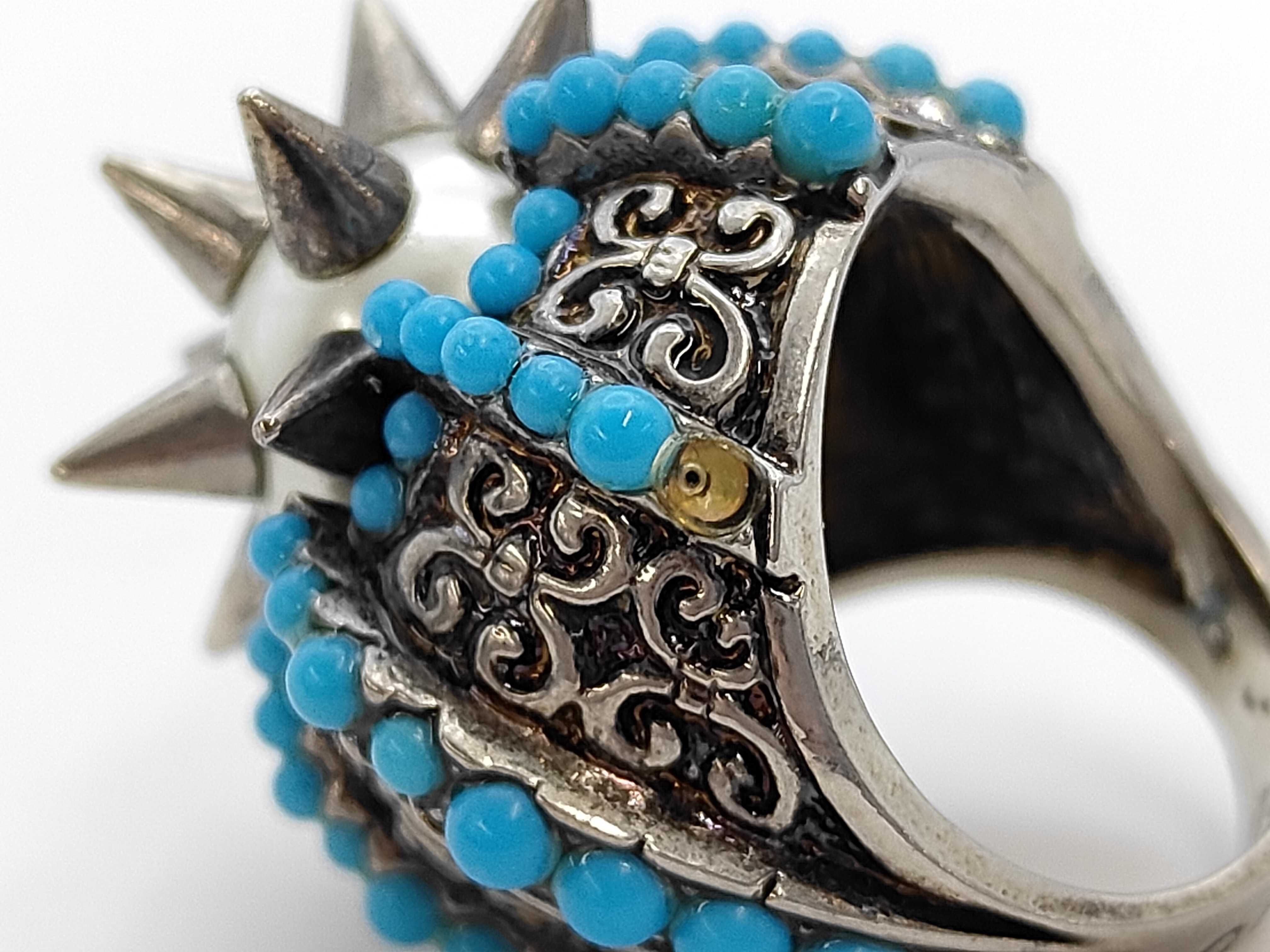 turquoise silver ring — view 6