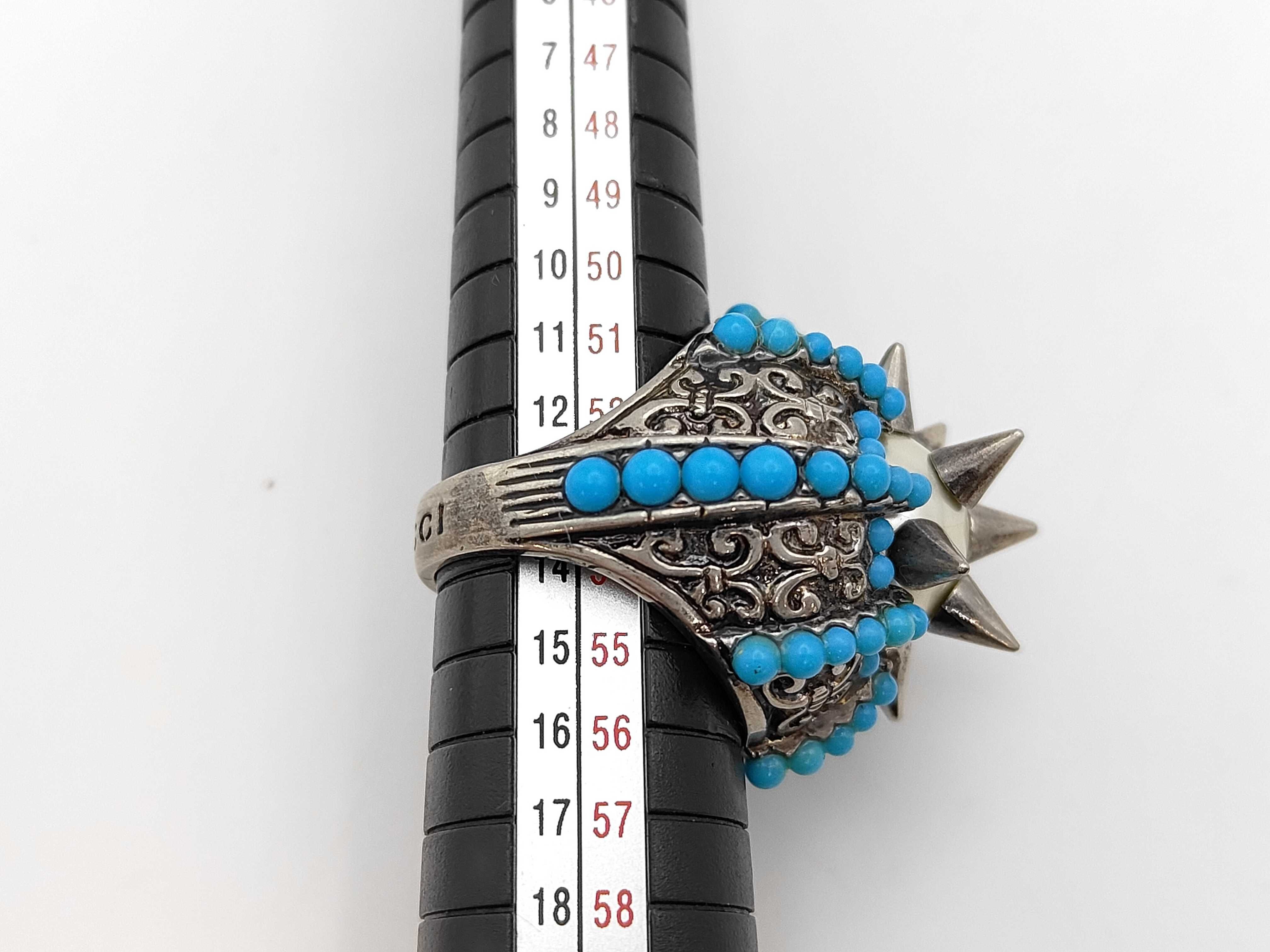turquoise silver ring — view 9
