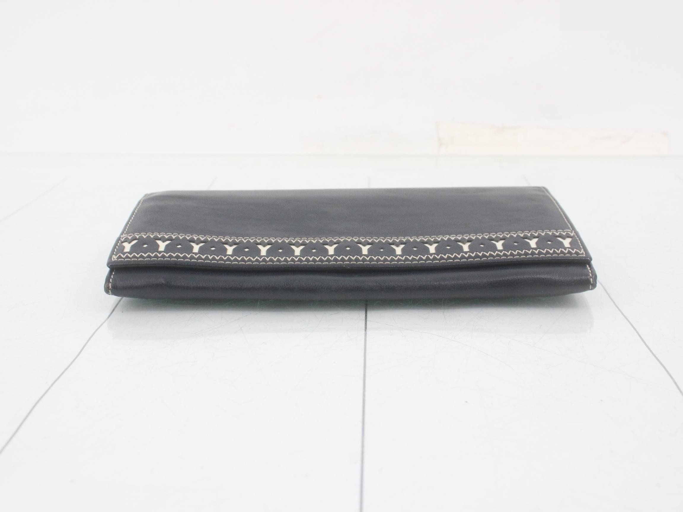 Long wallet, Y-cut, black leather — view 3