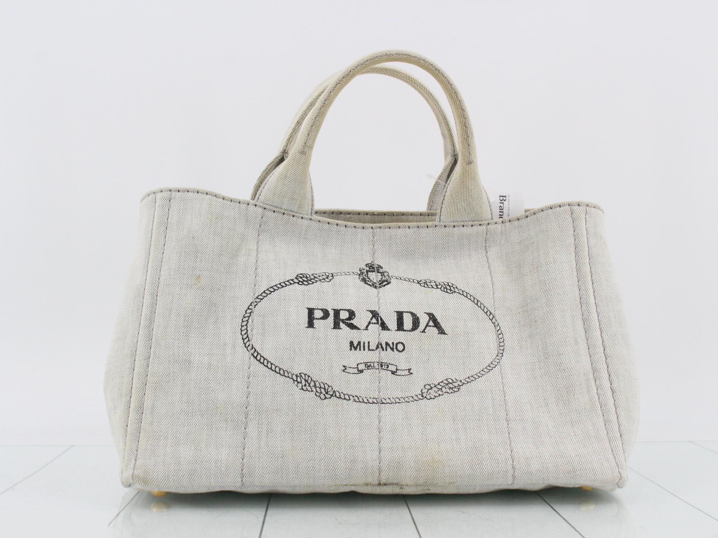 Canapa M Denim White Tote
