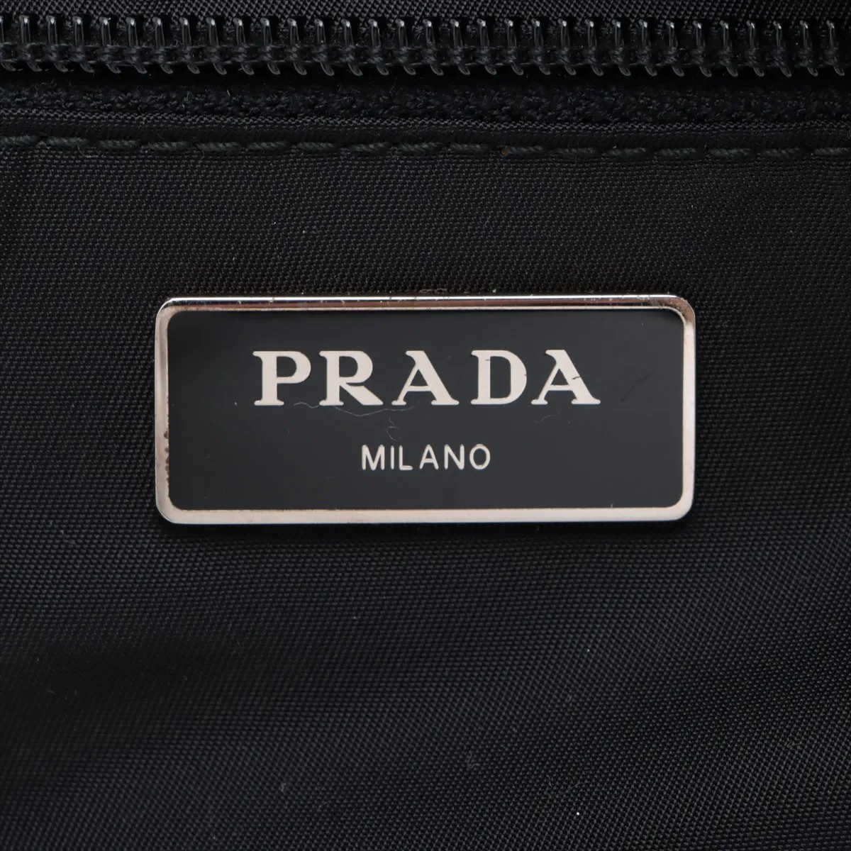 Tessuto Nylon x Leather Body Bag, Black — view 10
