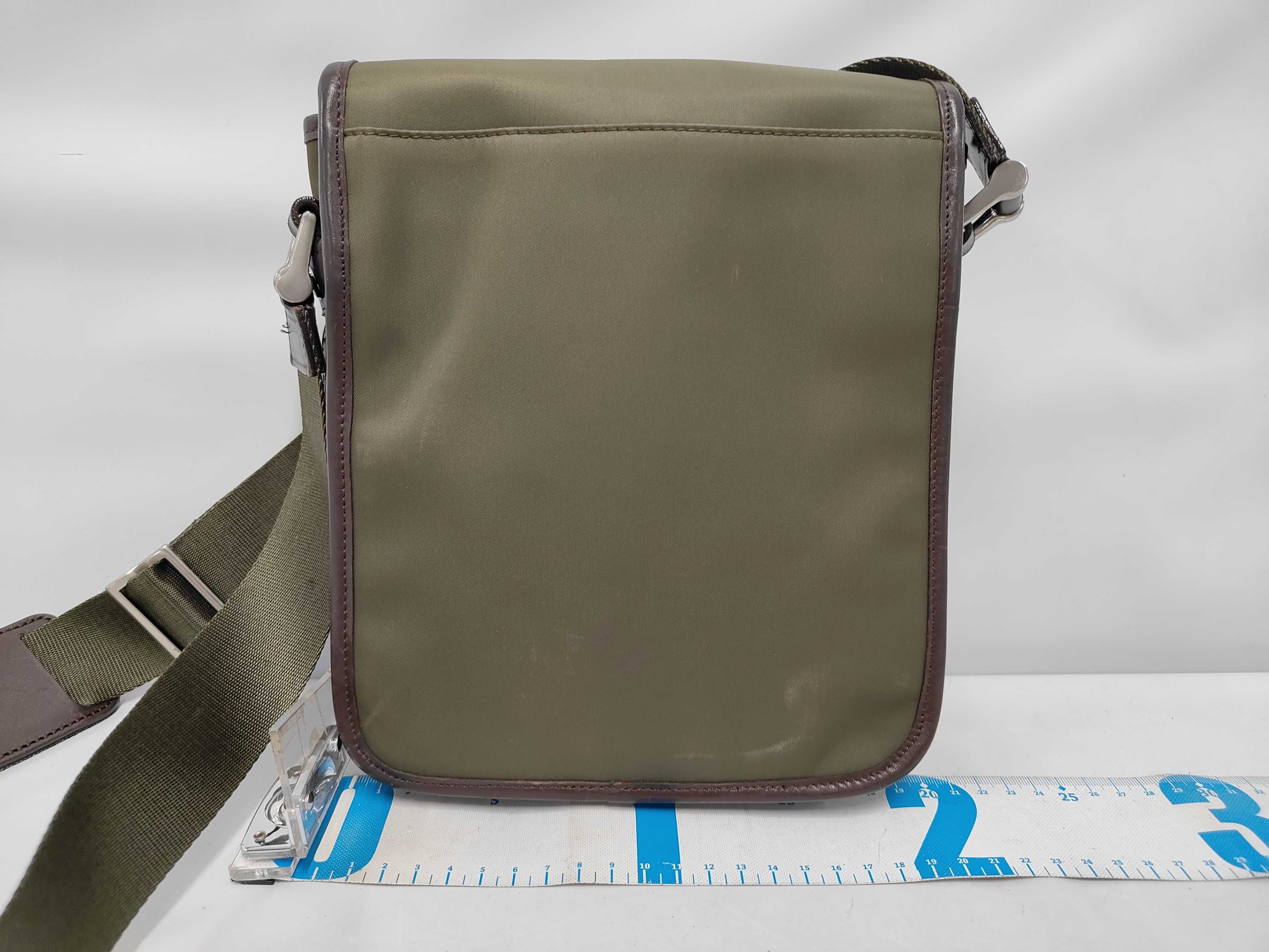 Shoulder Bag, Olive Green, Crossbody, Dark Brown, Used Burberry Shoulder Bag — view 2