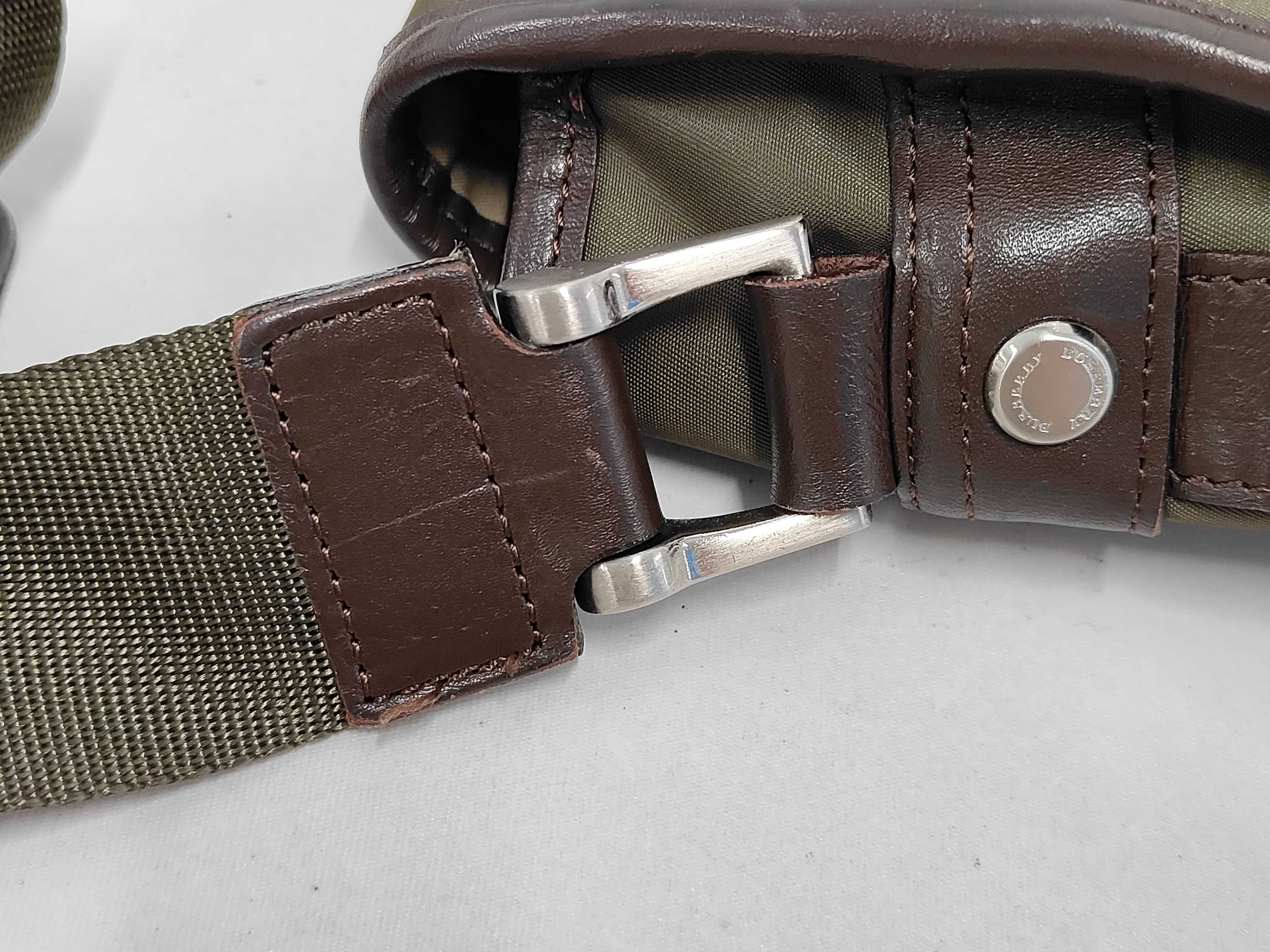 Shoulder Bag, Olive Green, Crossbody, Dark Brown, Used Burberry Shoulder Bag — view 6