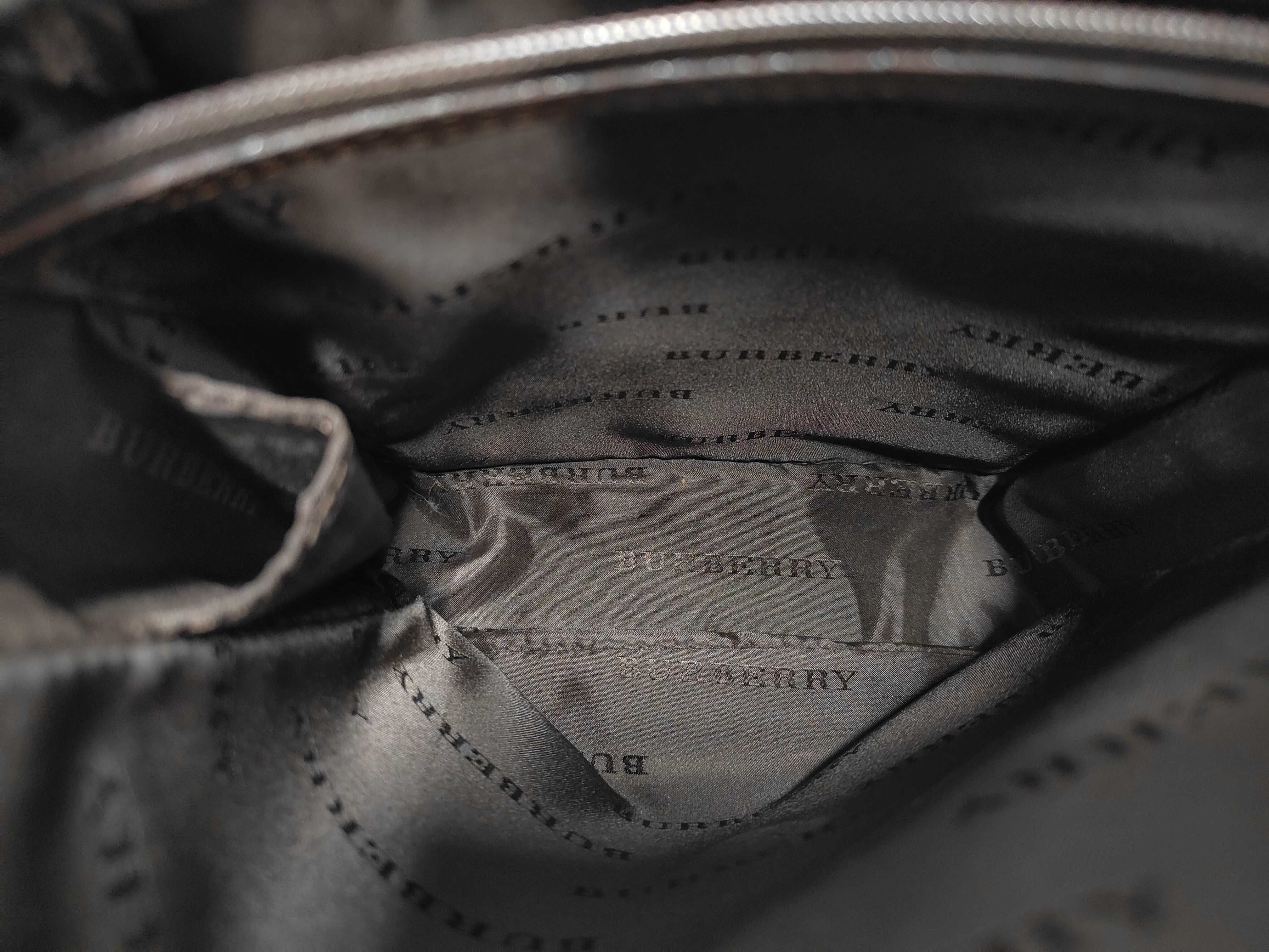 Shoulder Bag, Olive Green, Crossbody, Dark Brown, Used Burberry Shoulder Bag — view 7