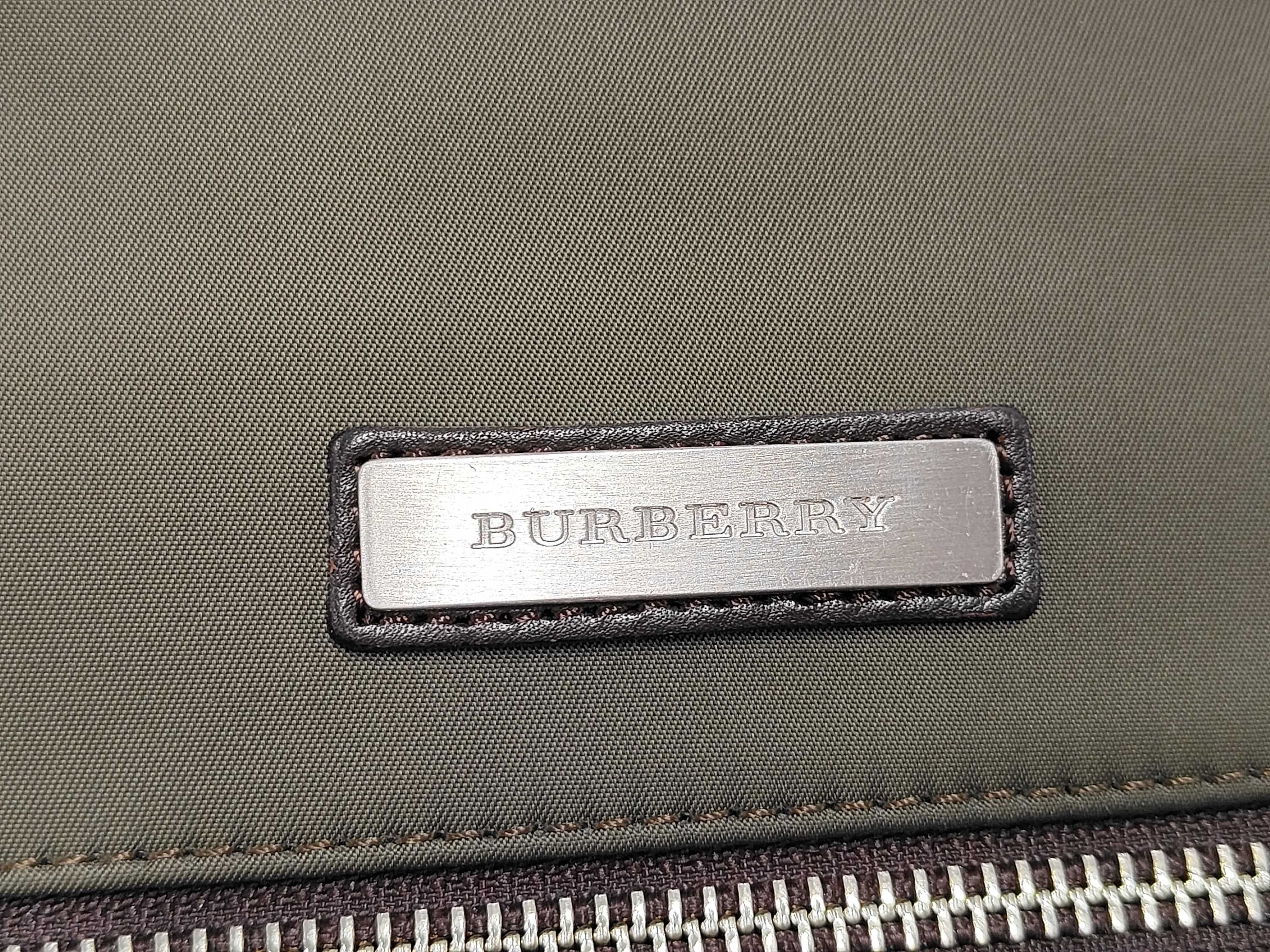 Shoulder Bag, Olive Green, Crossbody, Dark Brown, Used Burberry Shoulder Bag — view 9
