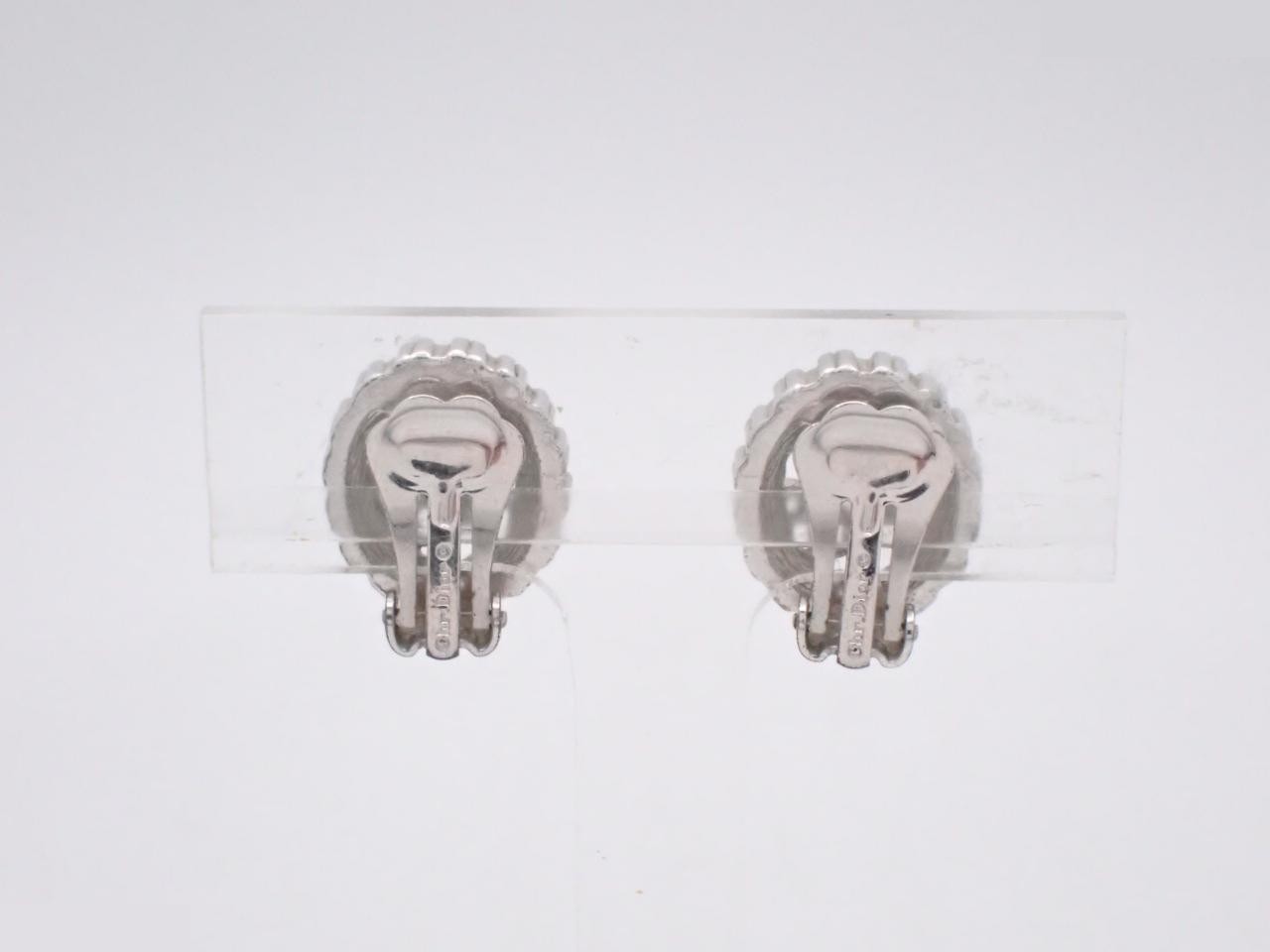 logo rhinestone earrings — view 2