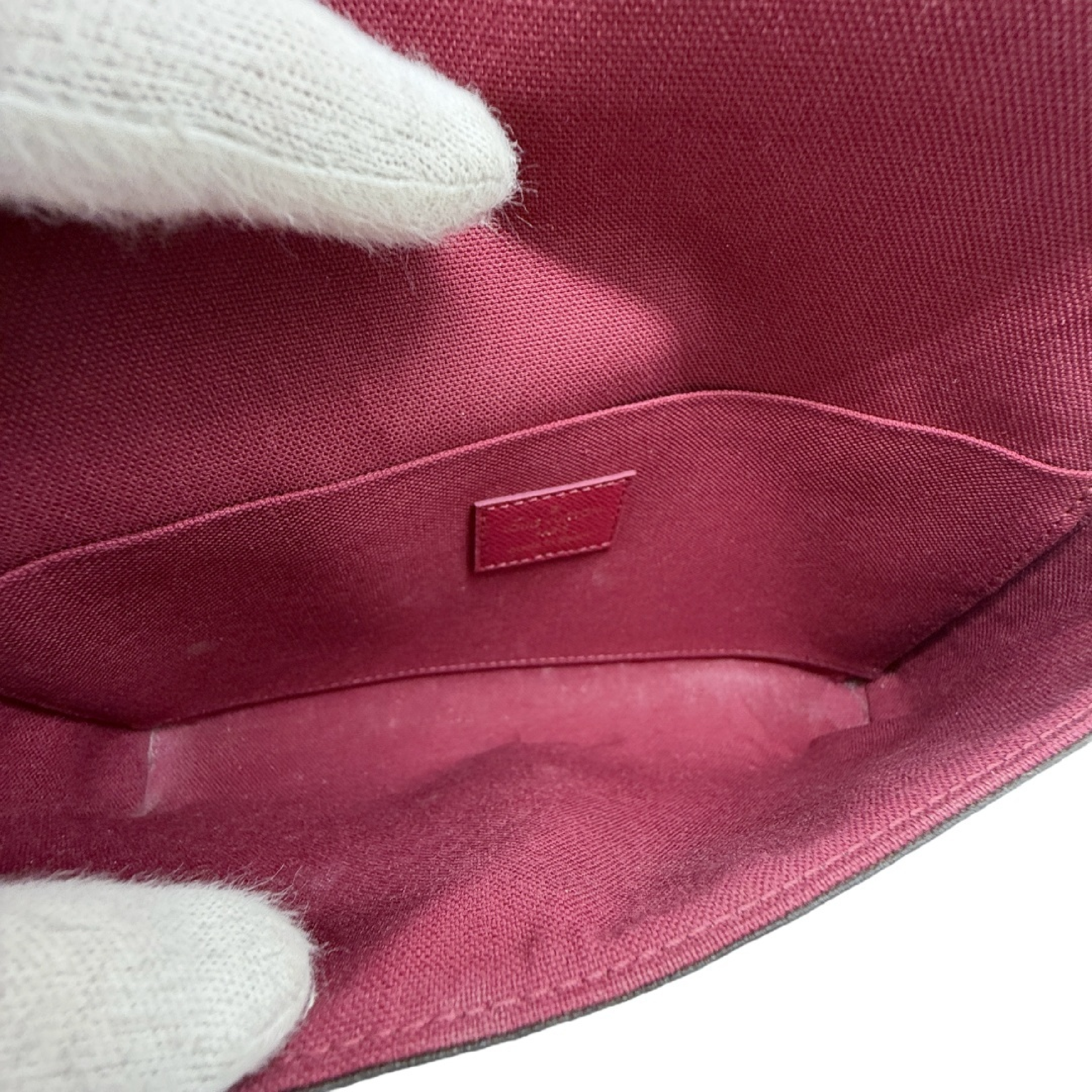 Monogram Pochette Felicie Chain Shoulder Bag Fuchsia Gold Hardware Shoulder Bag — view 14