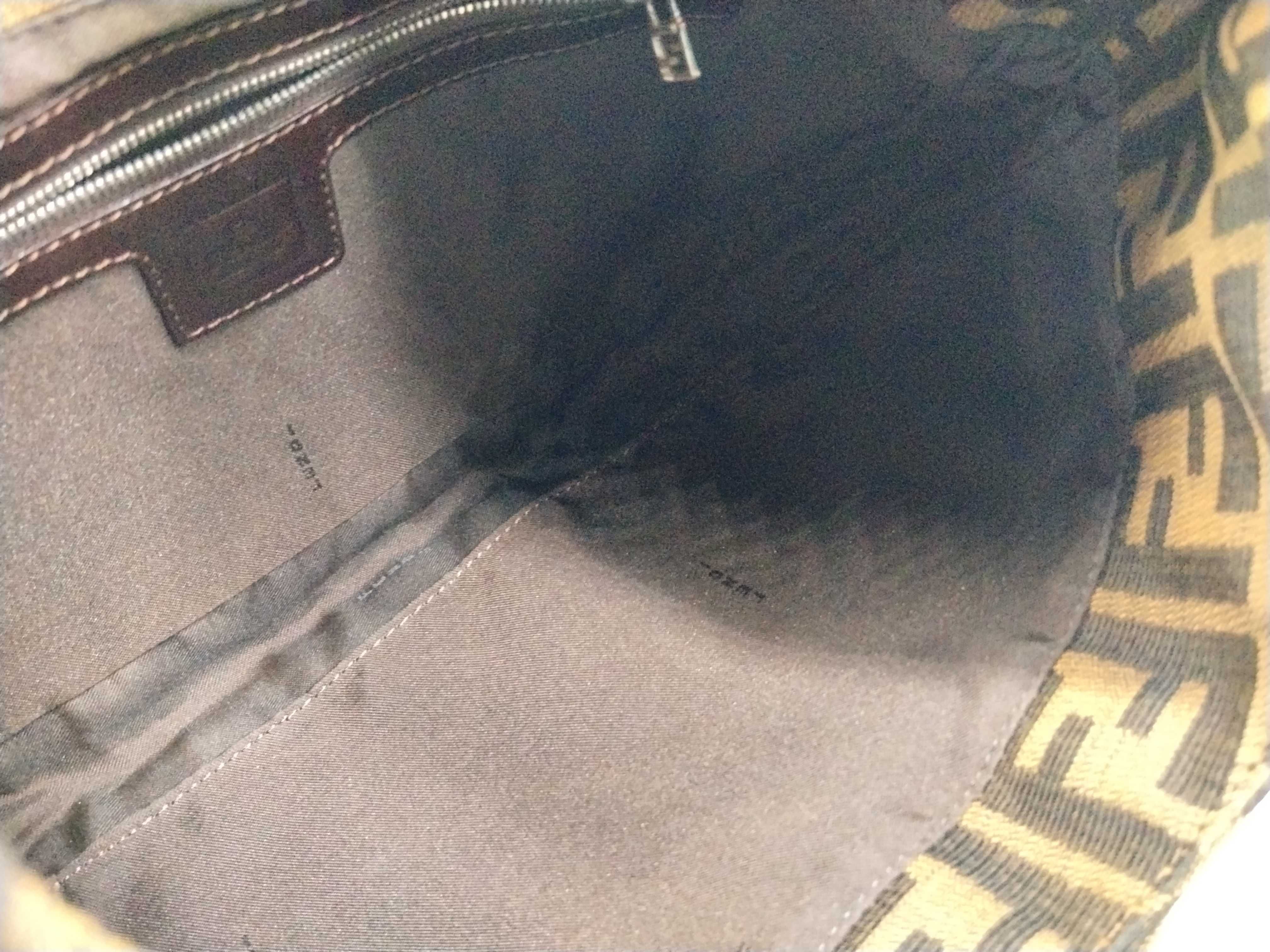 Zucca pattern Fendi Zucca Mamma Bucket Shoulder Handbag Shoulder Bag — view 9