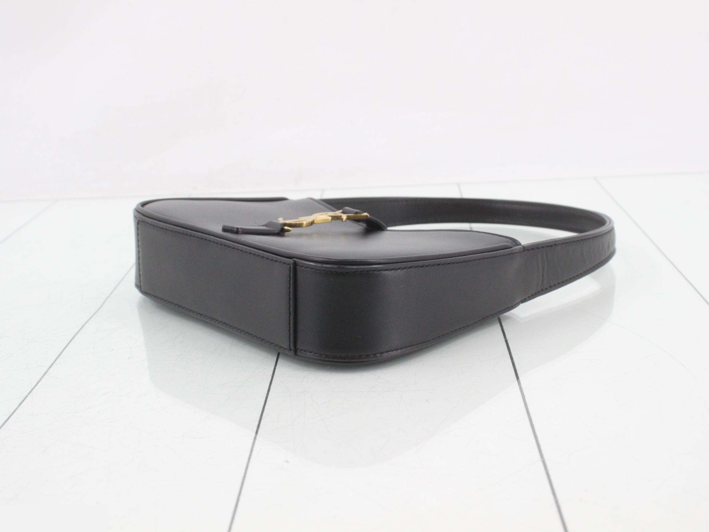 Le Cincassette Mini Leather Handbag, Black — view 6
