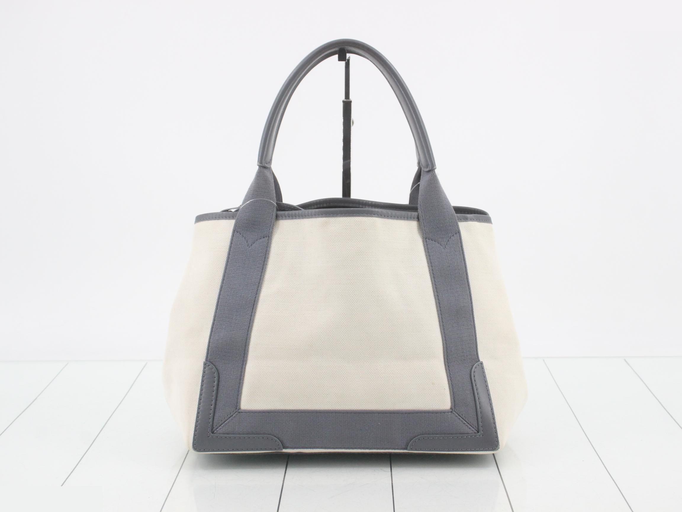 Navy Cabas S, Ivory, Gray Canvas — view 2