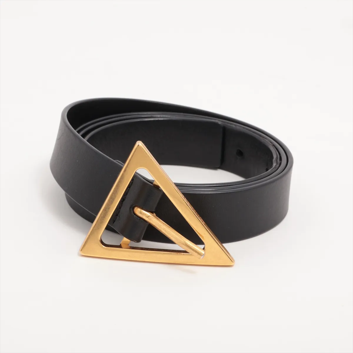 Triangle Belt GP x Leather Black x Gold