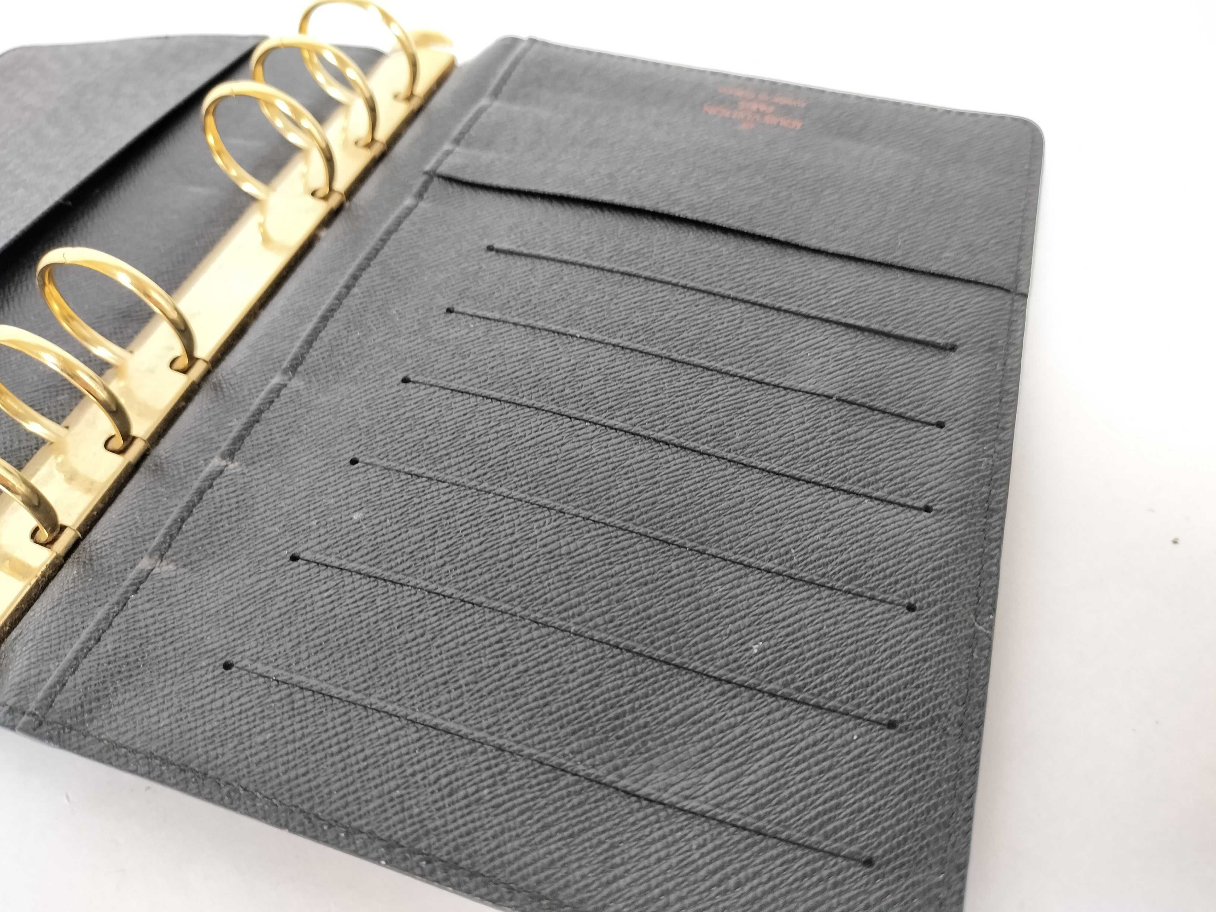 Epi Agenda MM 6-ring binder notebook cover for men, black/noir color. — view 11