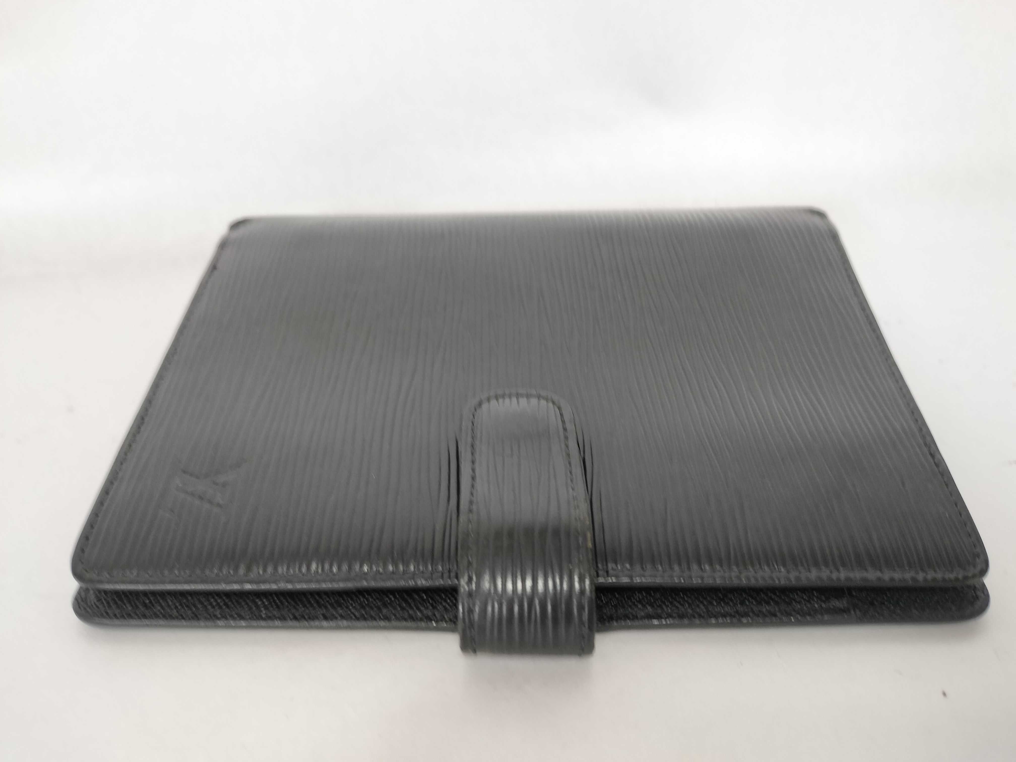 Epi Agenda MM 6-ring binder notebook cover for men, black/noir color. — view 4
