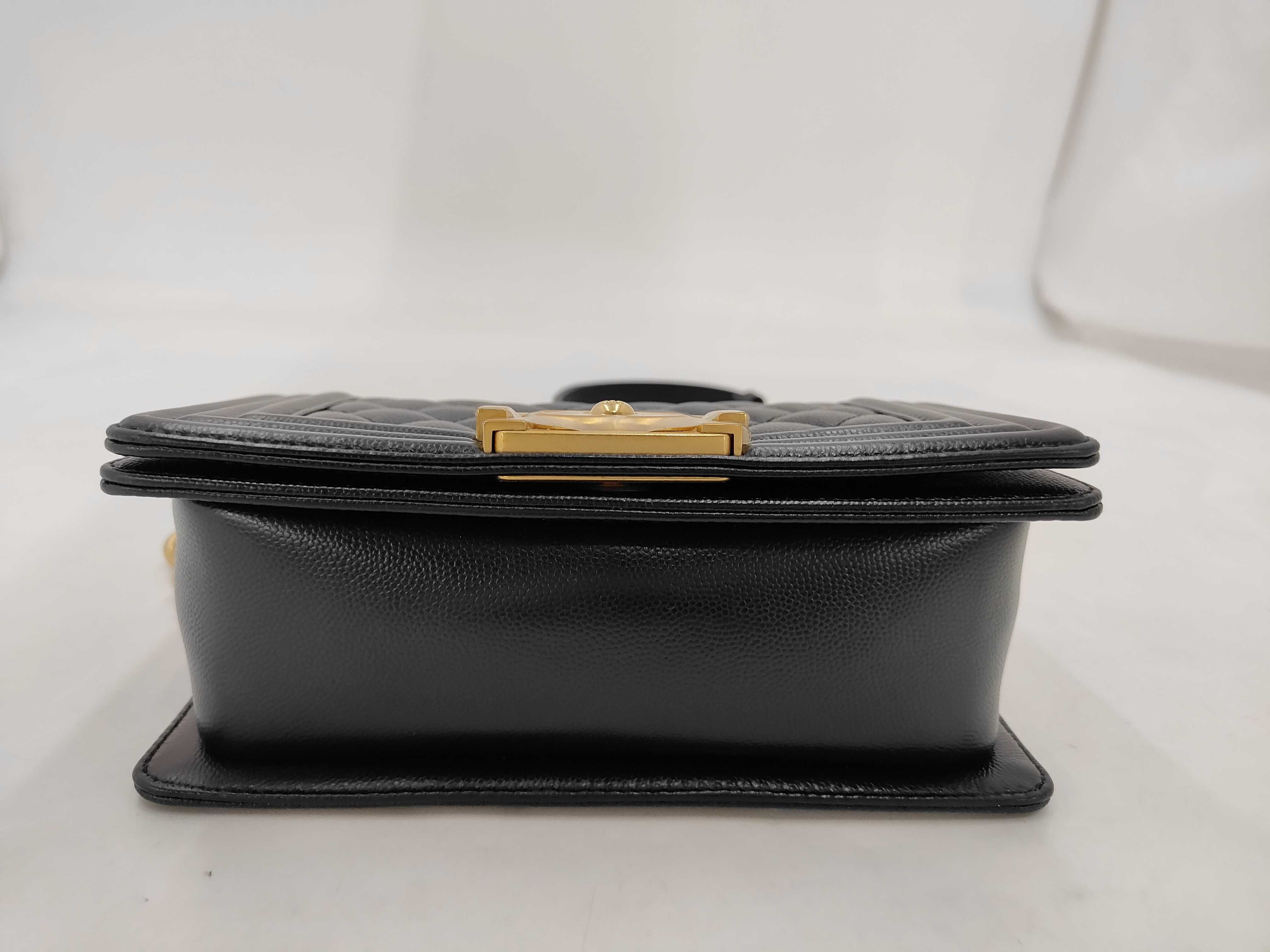 Boy Chanel Caviar Matelassé Plate Shoulder Bag — view 4