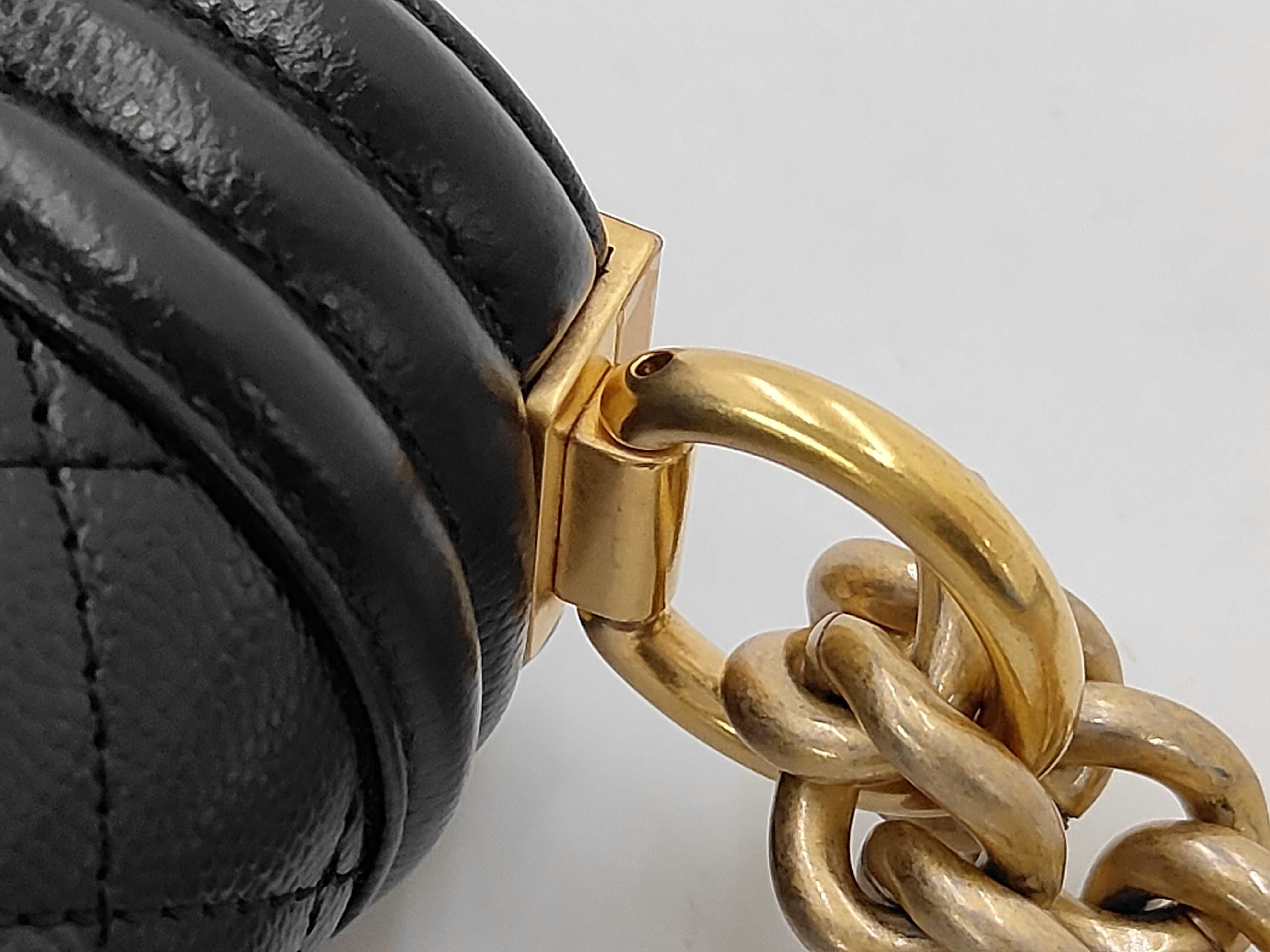 Boy Chanel Caviar Matelassé Plate Shoulder Bag — view 7