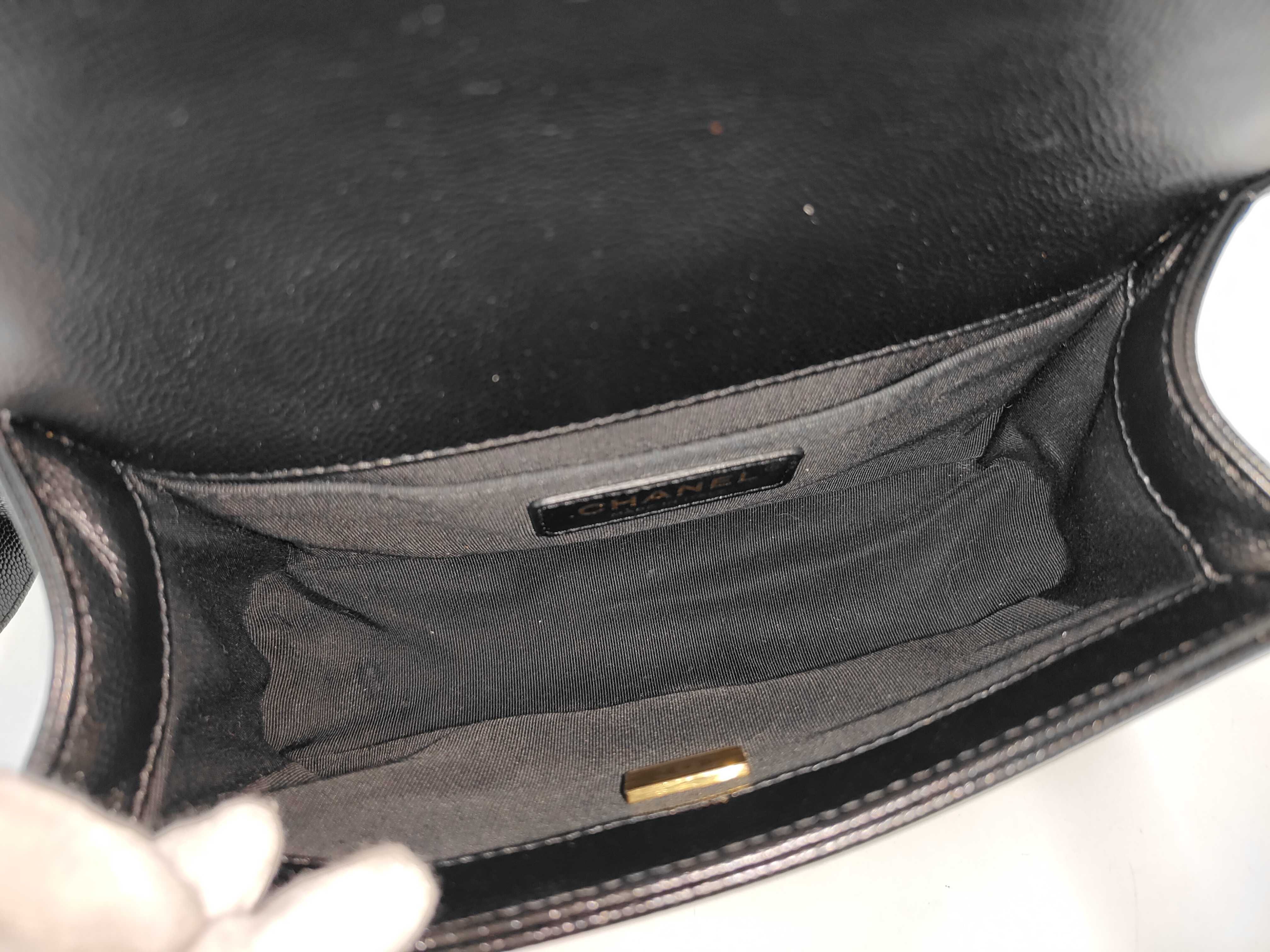 Boy Chanel Caviar Matelassé Plate Shoulder Bag — view 9