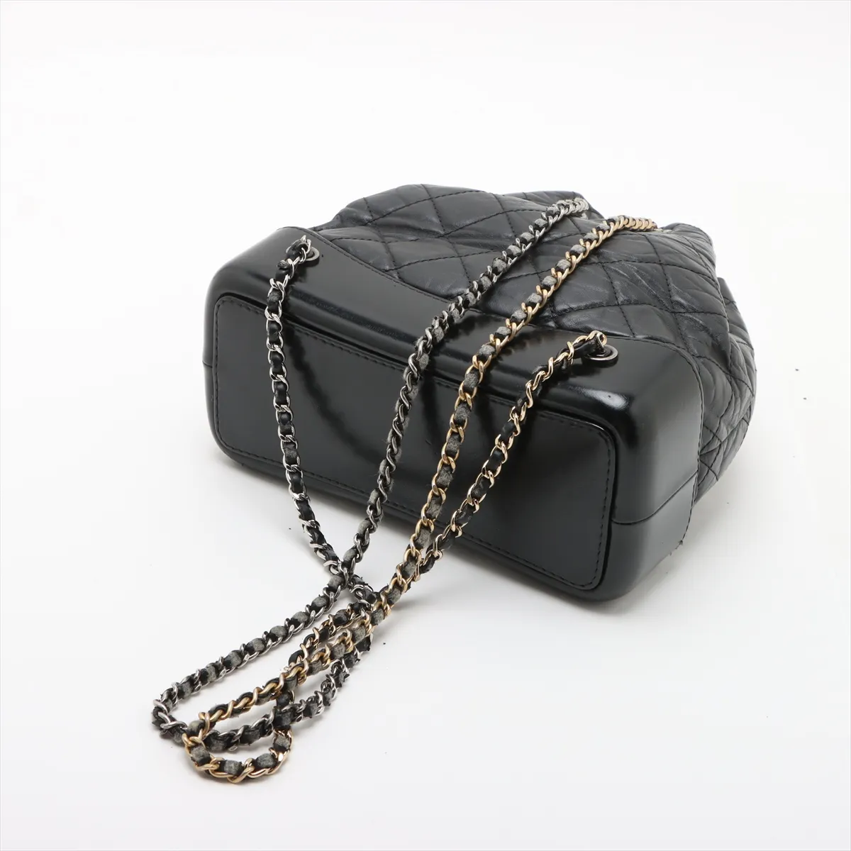 Gabriel Vintage Calf Chain Backpack Black Gold x Silver Hardware 25899698 25th Series — view 5