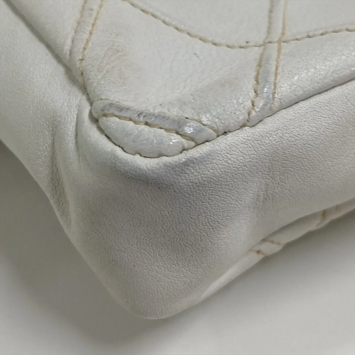 Bicolore Lambskin Waist Pouch, White with Gold Hardware — view 15