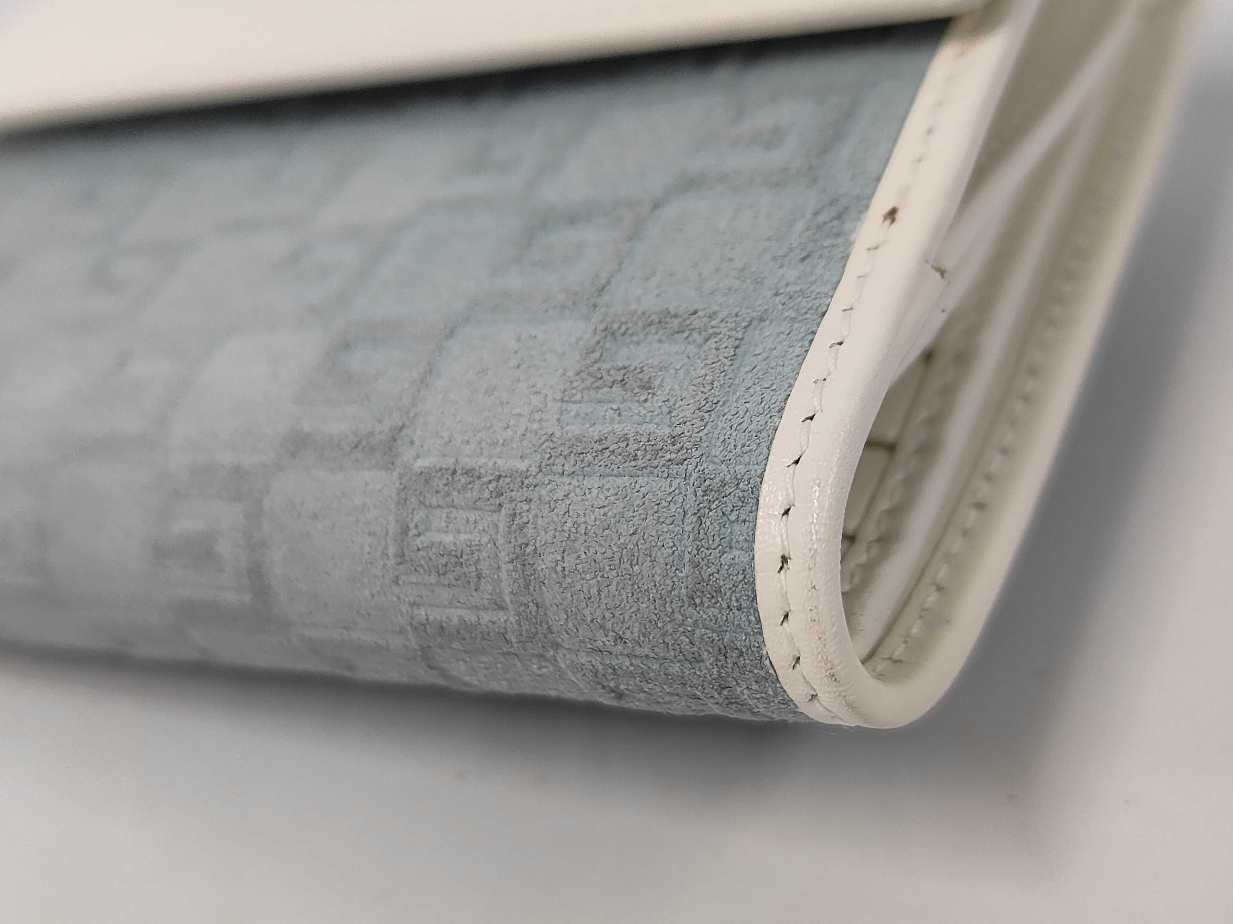 Kandinsky Bi-fold Wallet, Suede x Leather, Light Blue x White, 035.2067 — view 3