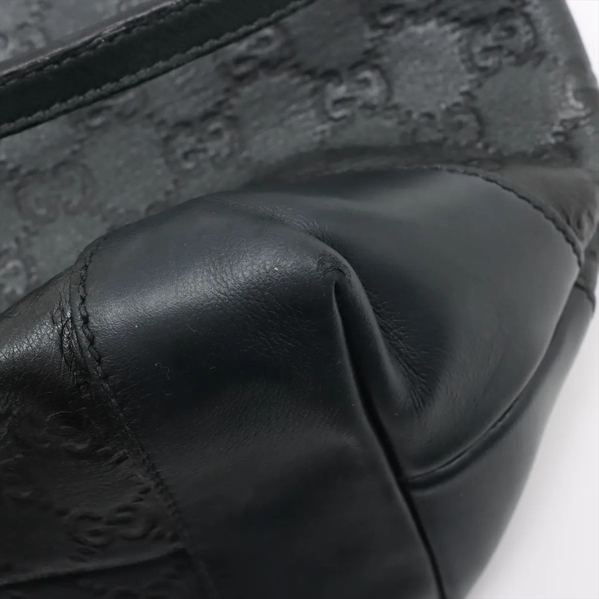 Guccisima leather tote bag black 247237 — view 13