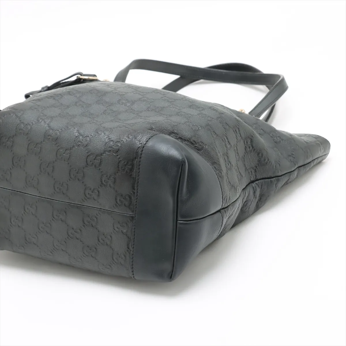 Guccisima leather tote bag black 247237 — view 3