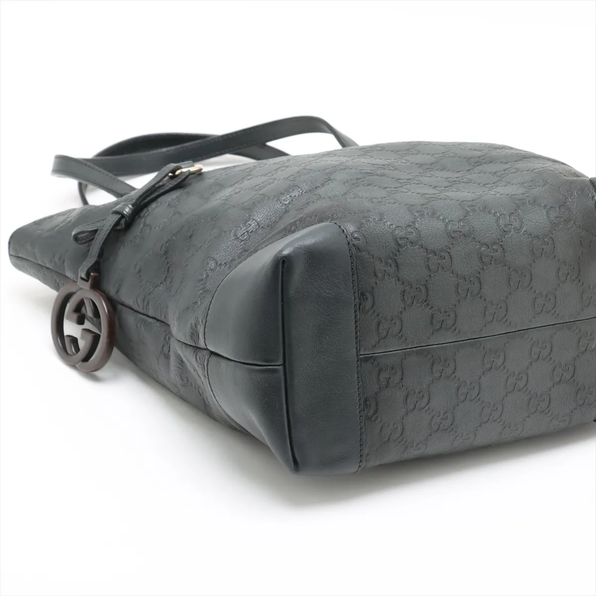 Guccisima leather tote bag black 247237 — view 4