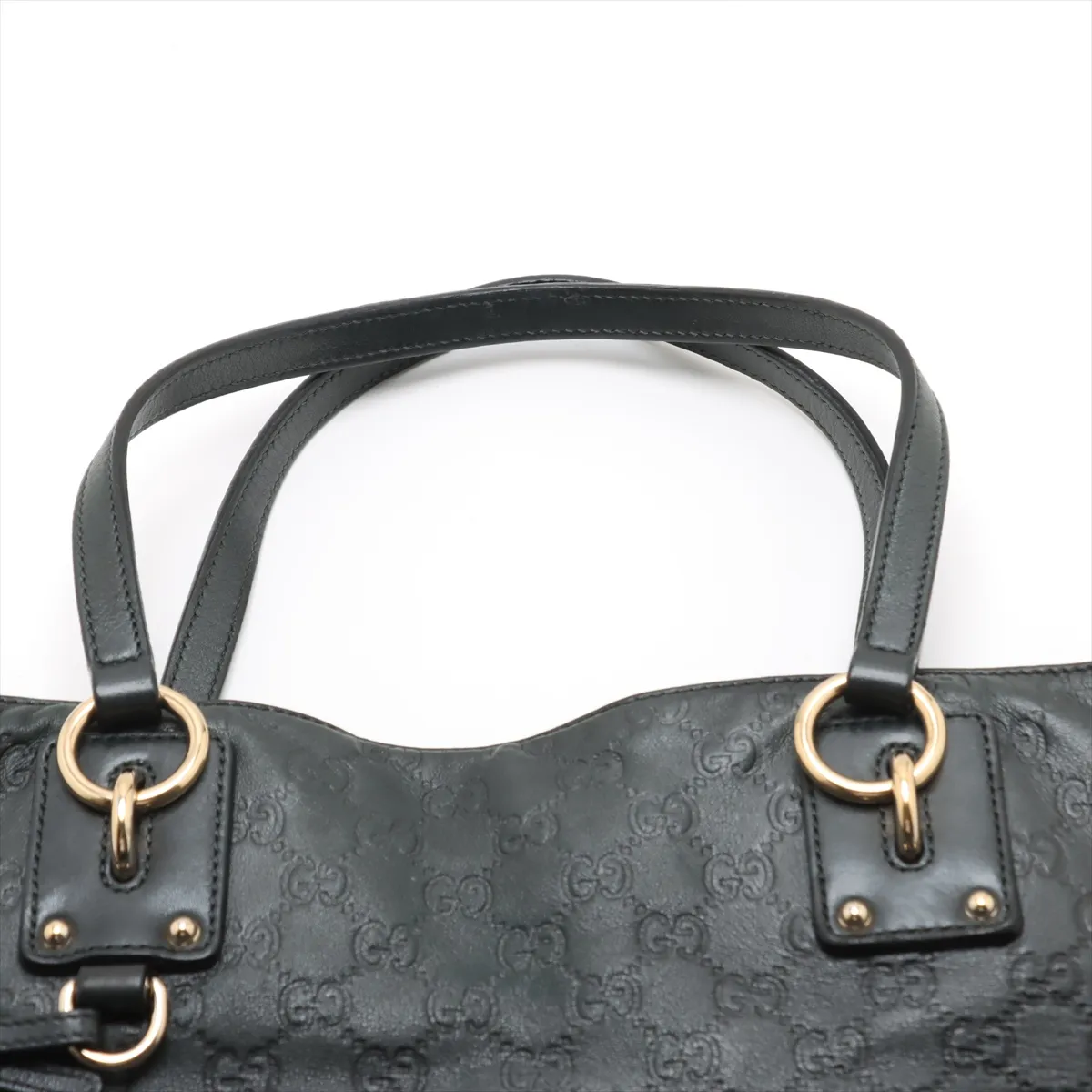 Guccisima leather tote bag black 247237 — view 6