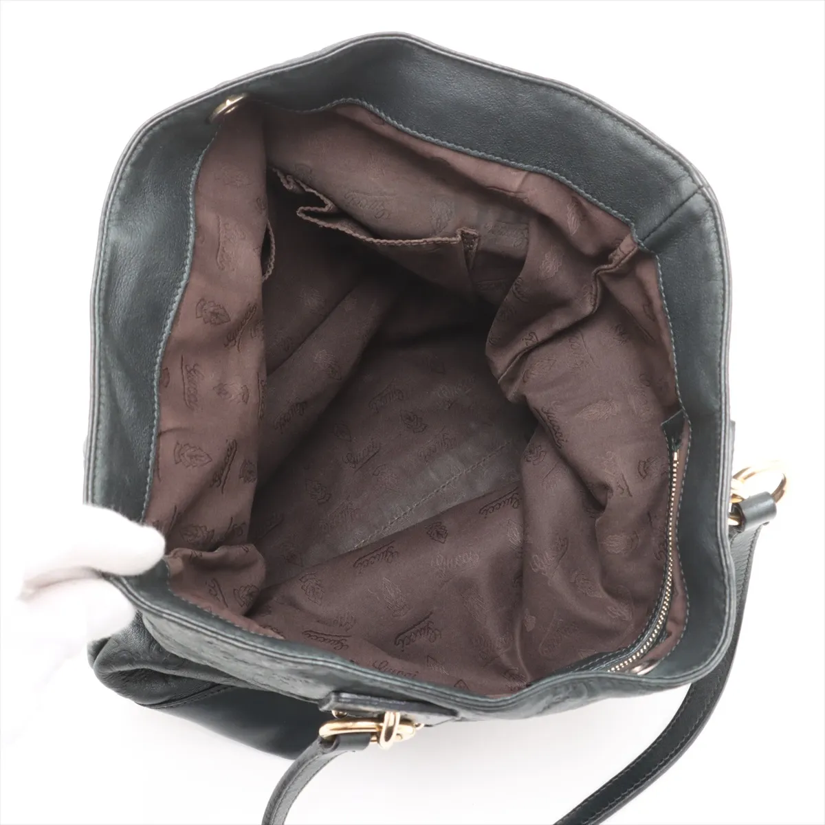 Guccisima leather tote bag black 247237 — view 7
