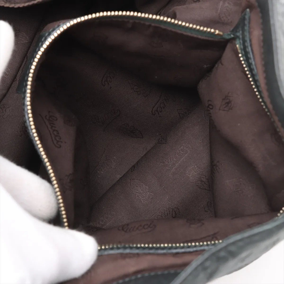 Guccisima leather tote bag black 247237 — view 8