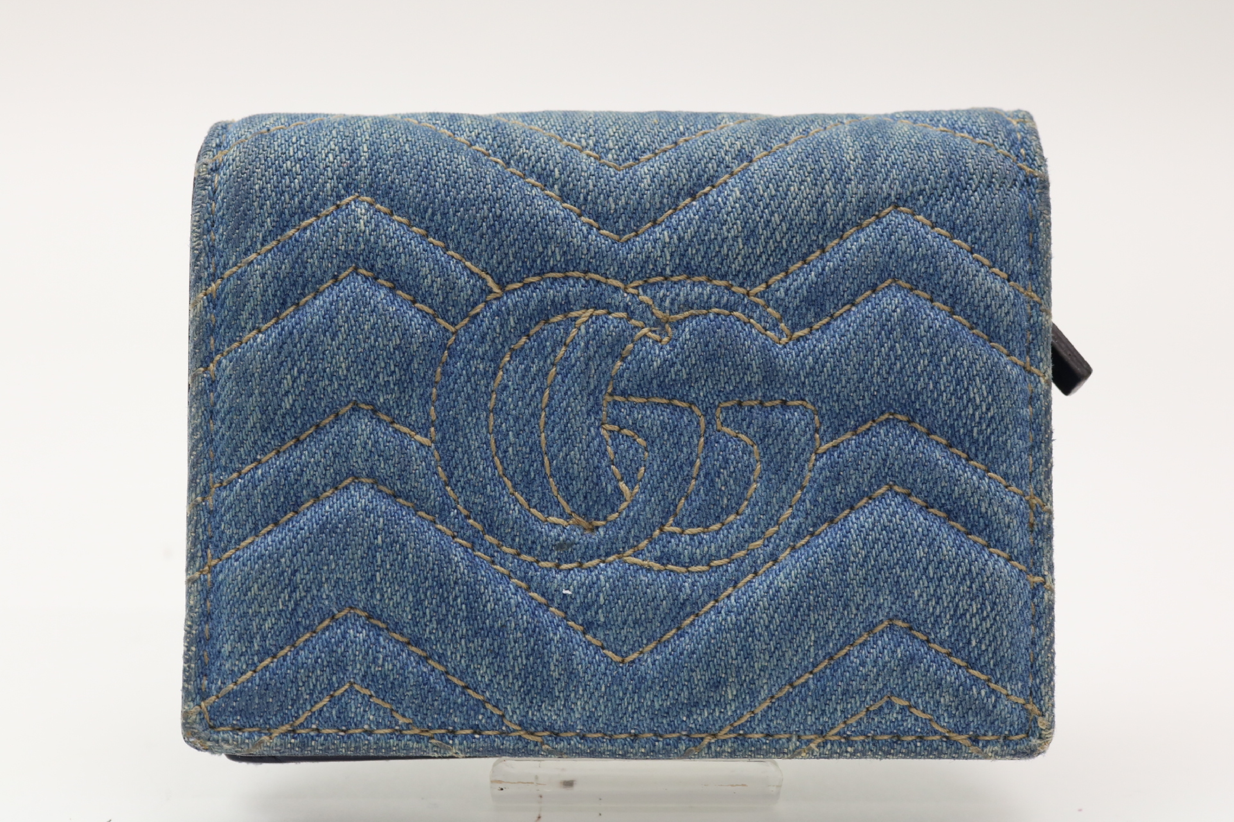GG Marmont Denim Compact Wallet — view 2