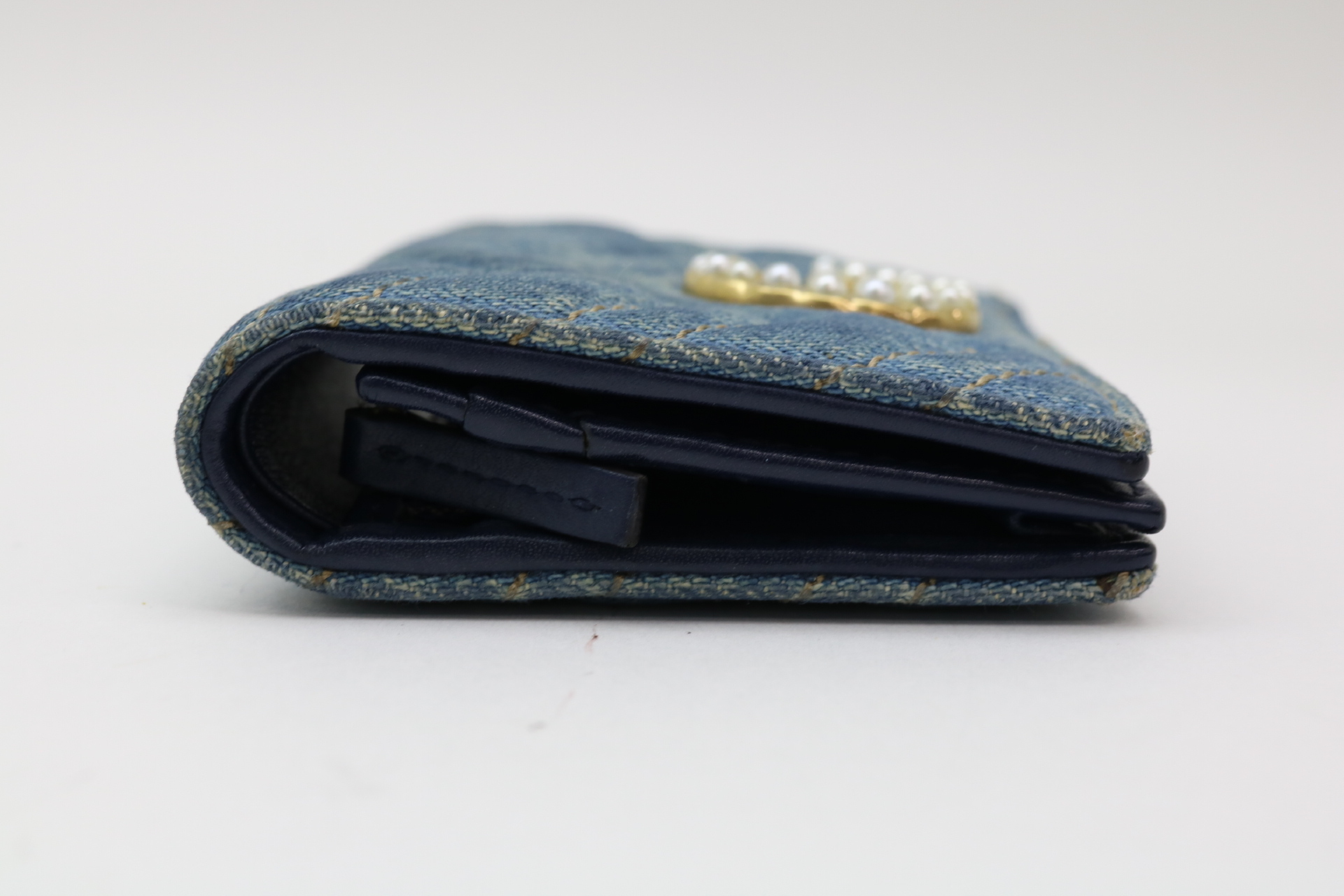 GG Marmont Denim Compact Wallet — view 4