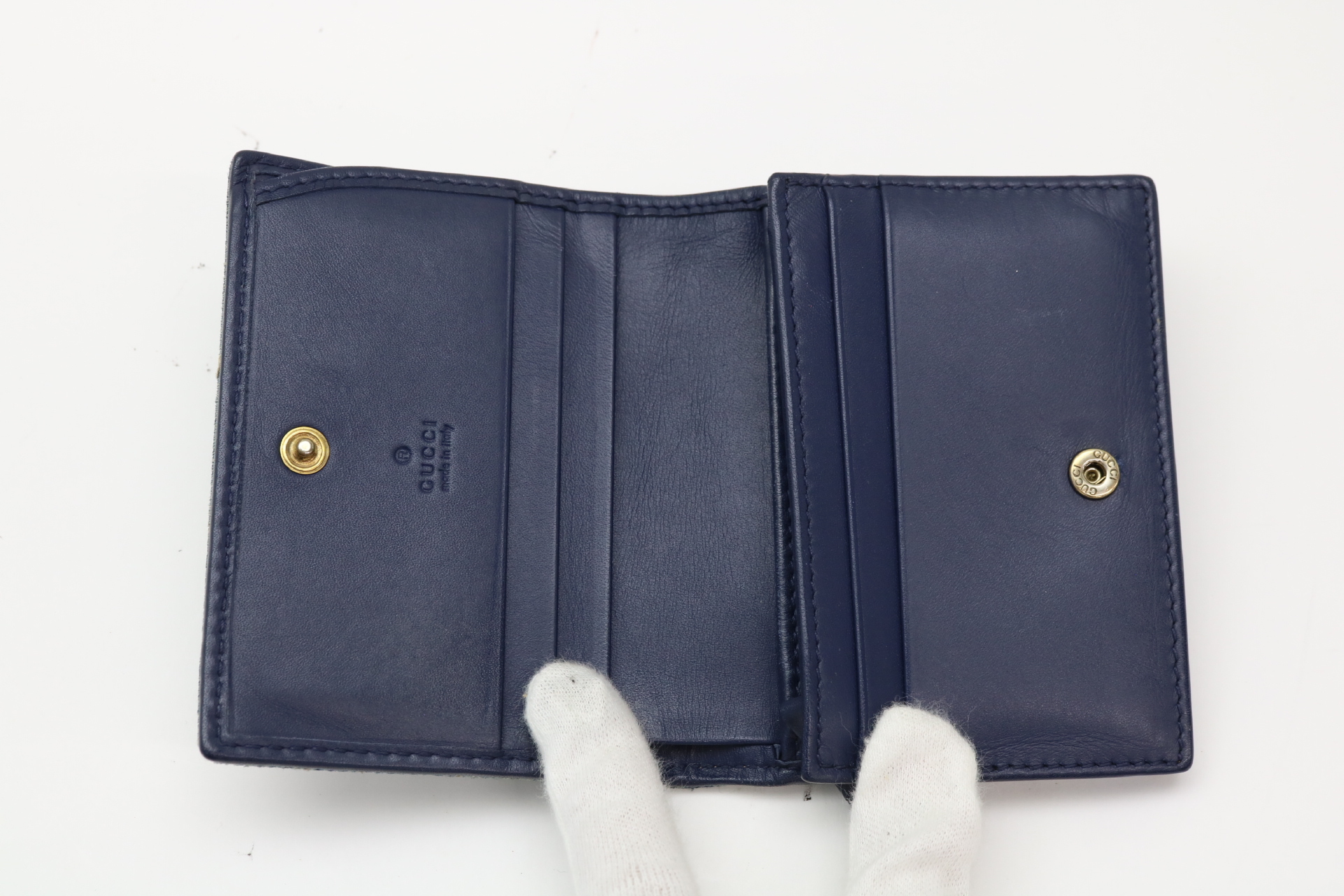 GG Marmont Denim Compact Wallet — view 6