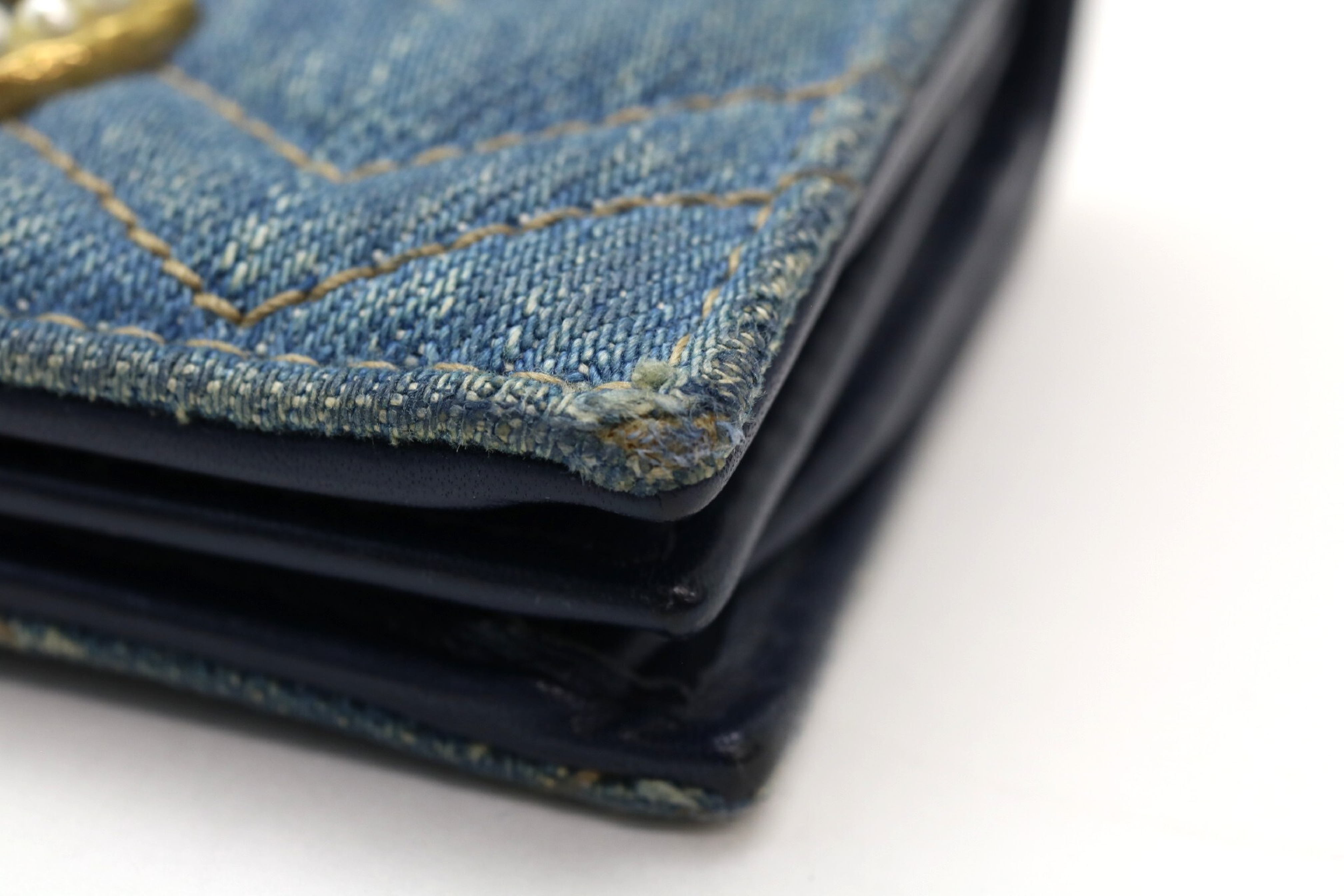 GG Marmont Denim Compact Wallet — view 8