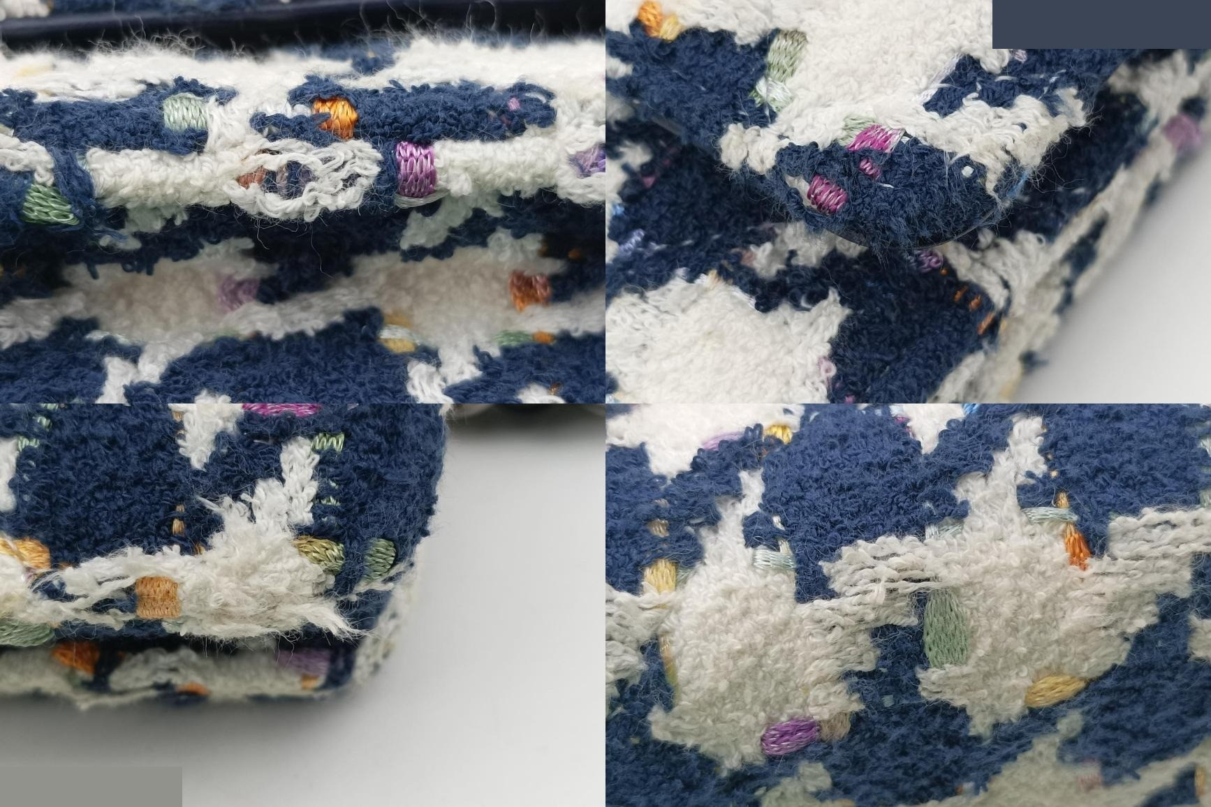 19 Flap Houndstooth Fabric White x Navy — view 10