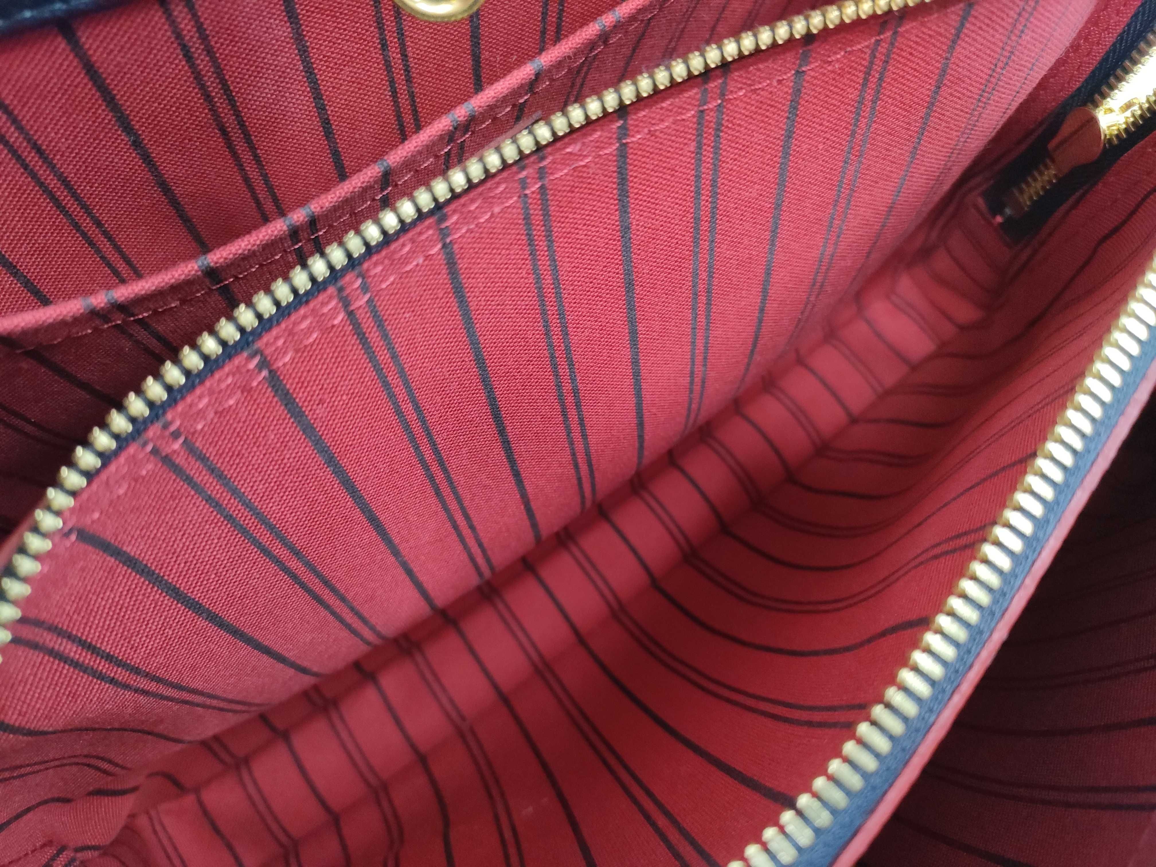 Monogram Empreinte Leather Marine Rouge Montaigne MM Handbag — view 12