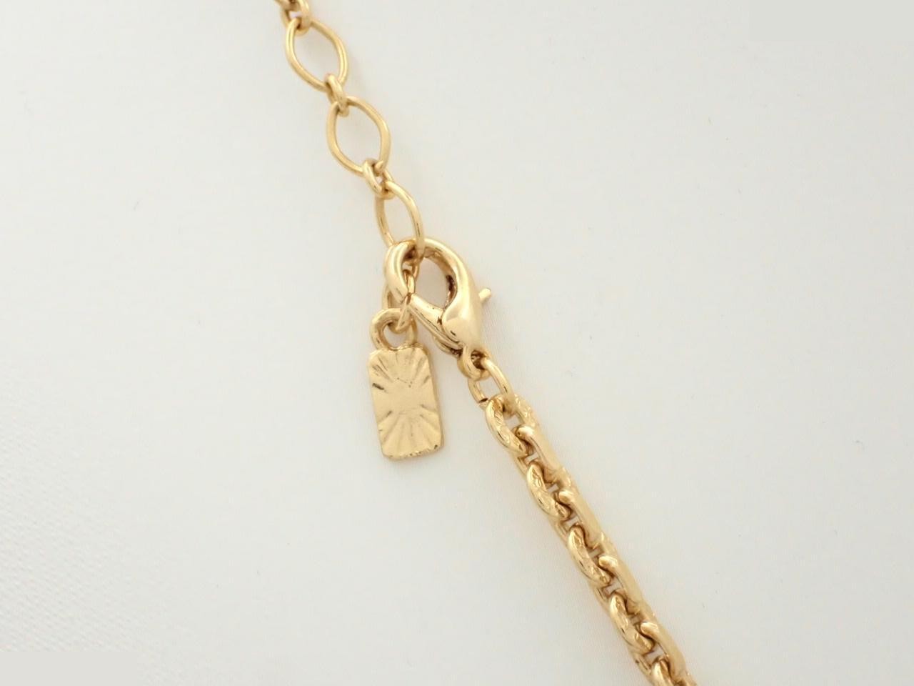 Oval Stone Necklace, Chain approx. 70cm — view 2