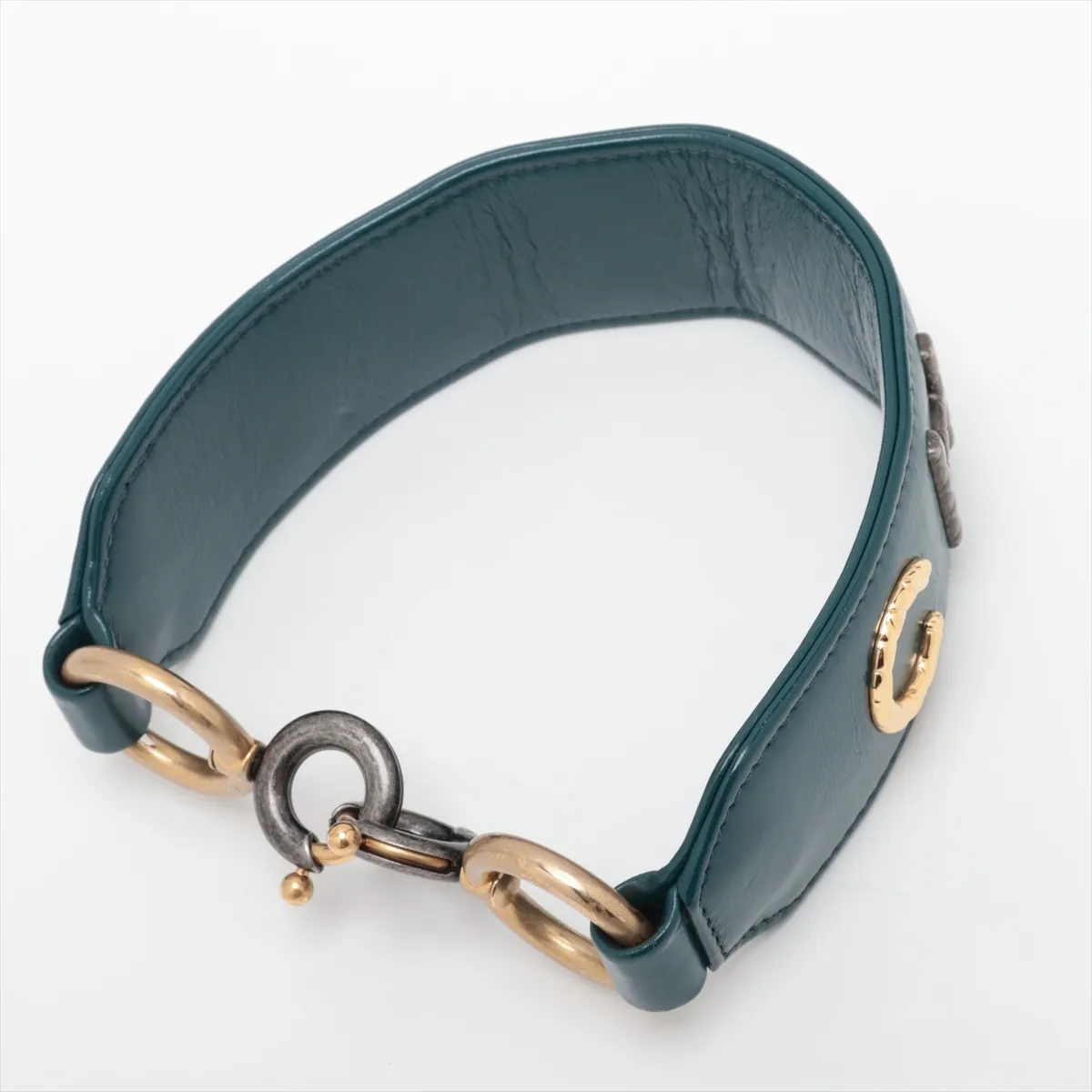 Gabrielle de Chanel Vintage Calfskin 2-Way Shoulder Bag, Green with Gold and Silver Hardware, 30547414 (Serial Number in the 30s) — view 6