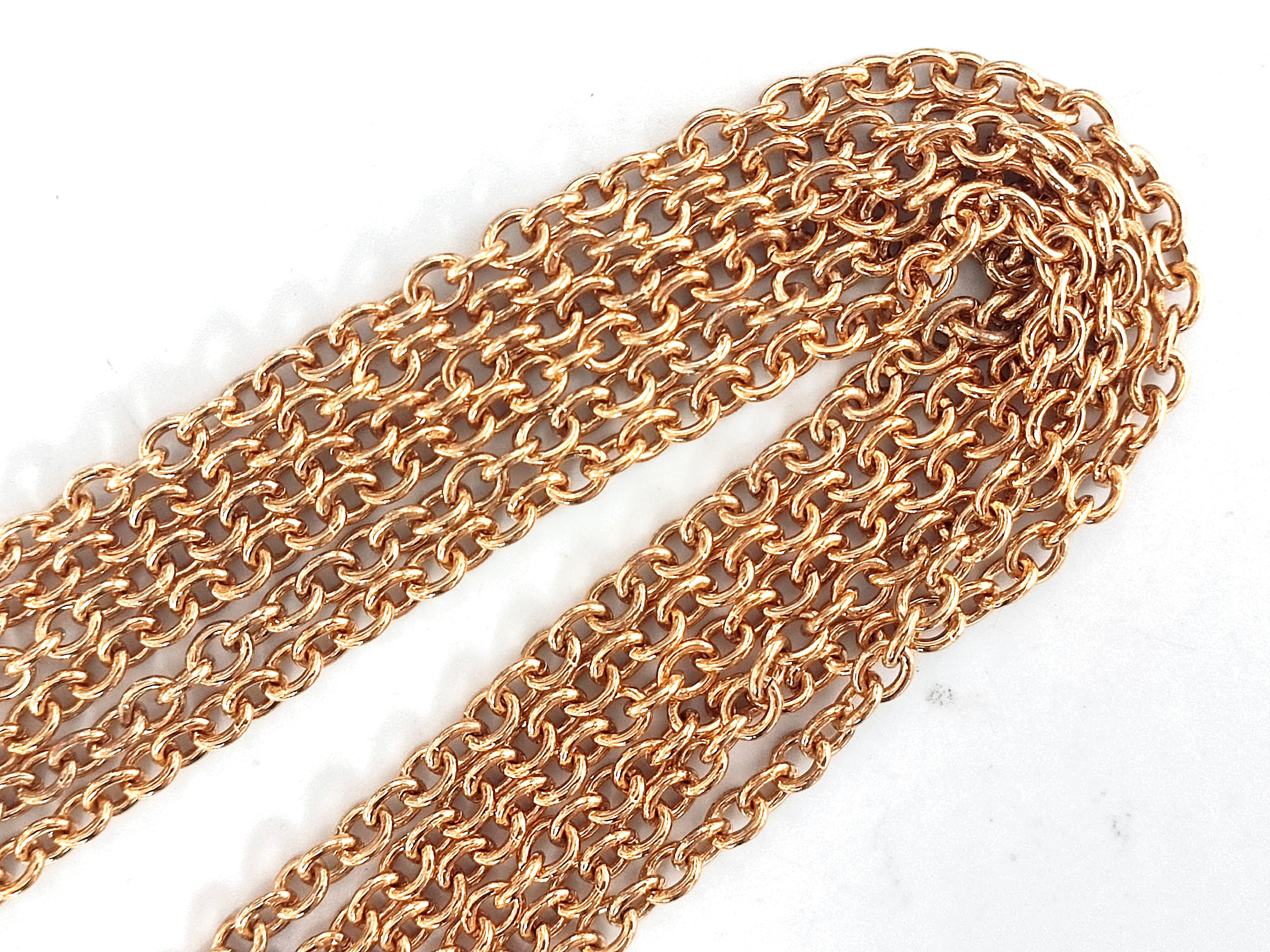 Coco Mark Matelassé Bag Triple Strand Necklace — view 6