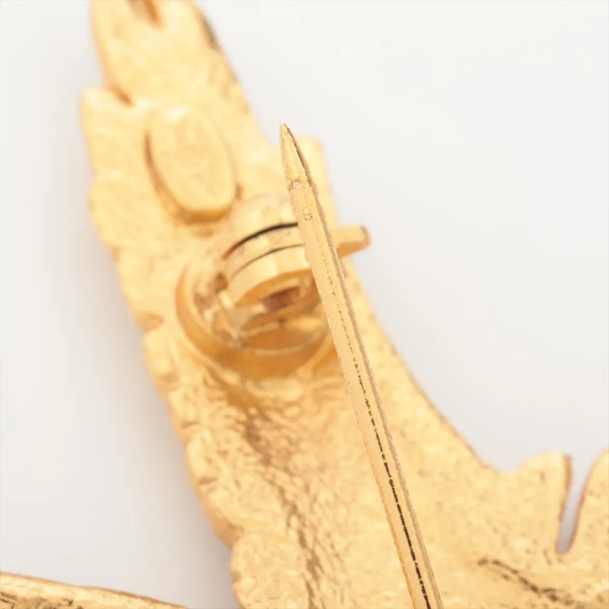 Eagle 01P Brooch, GP x Rhinestone, Gold, — view 3