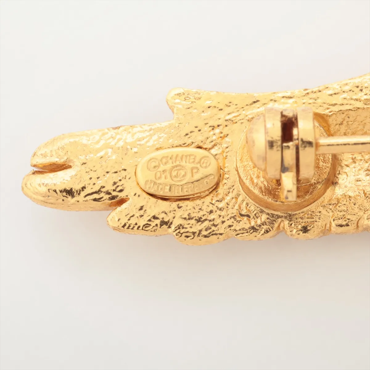 Eagle 01P Brooch, GP x Rhinestone, Gold, — view 4