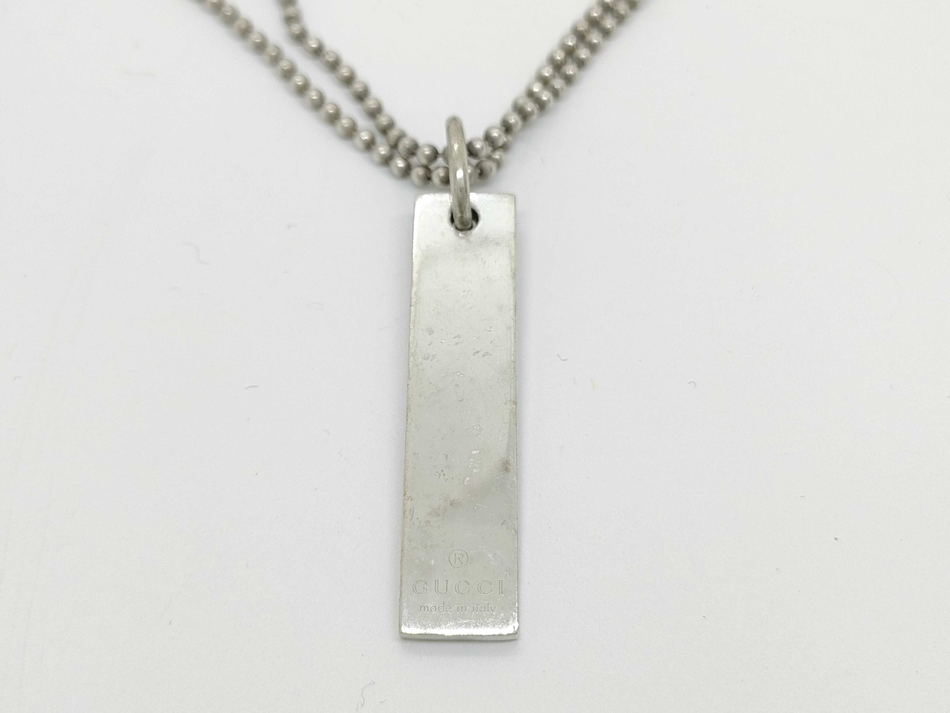 Plate Square Ball Chain Necklace, SV925, 23.8g