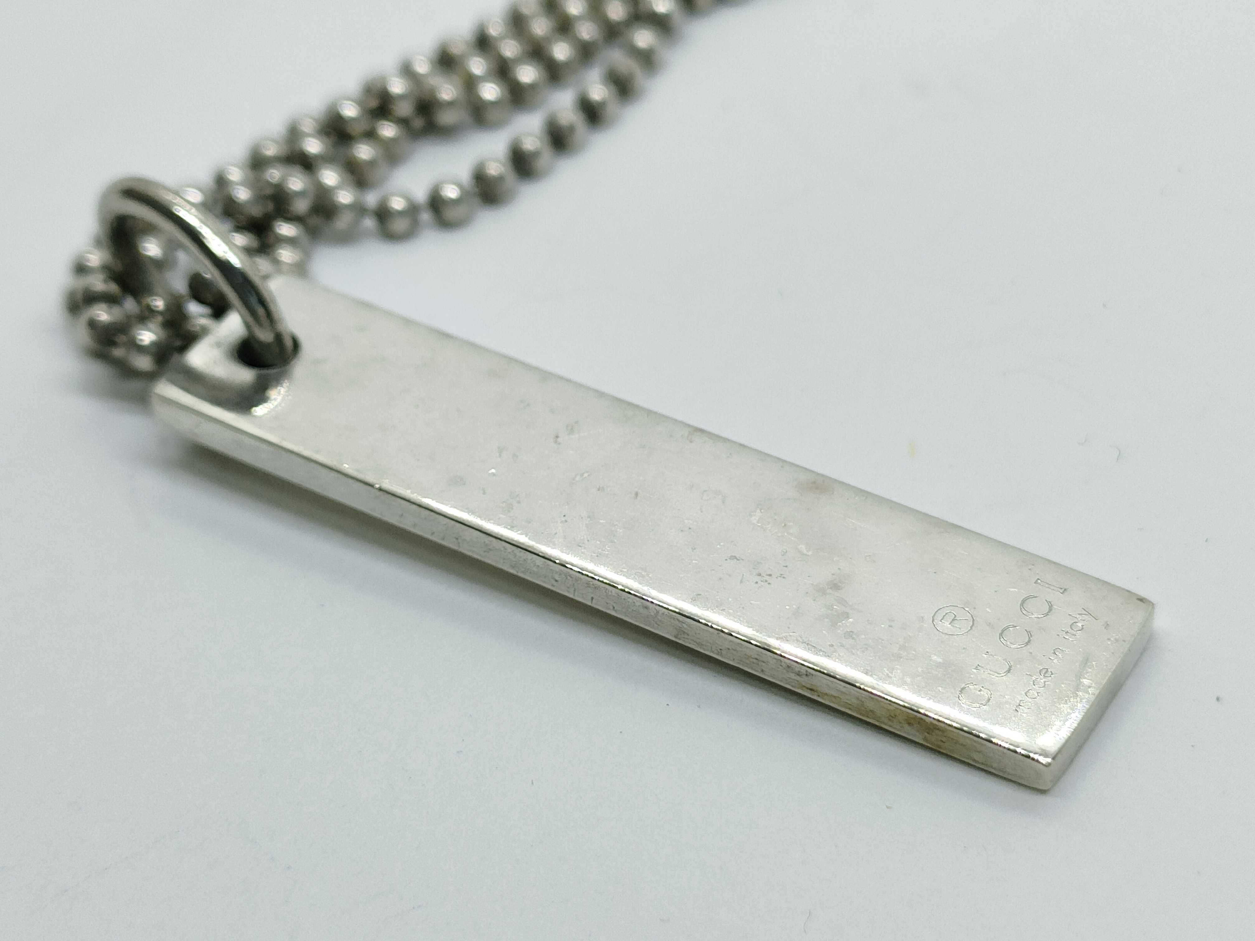 Plate Square Ball Chain Necklace, SV925, 23.8g — view 11