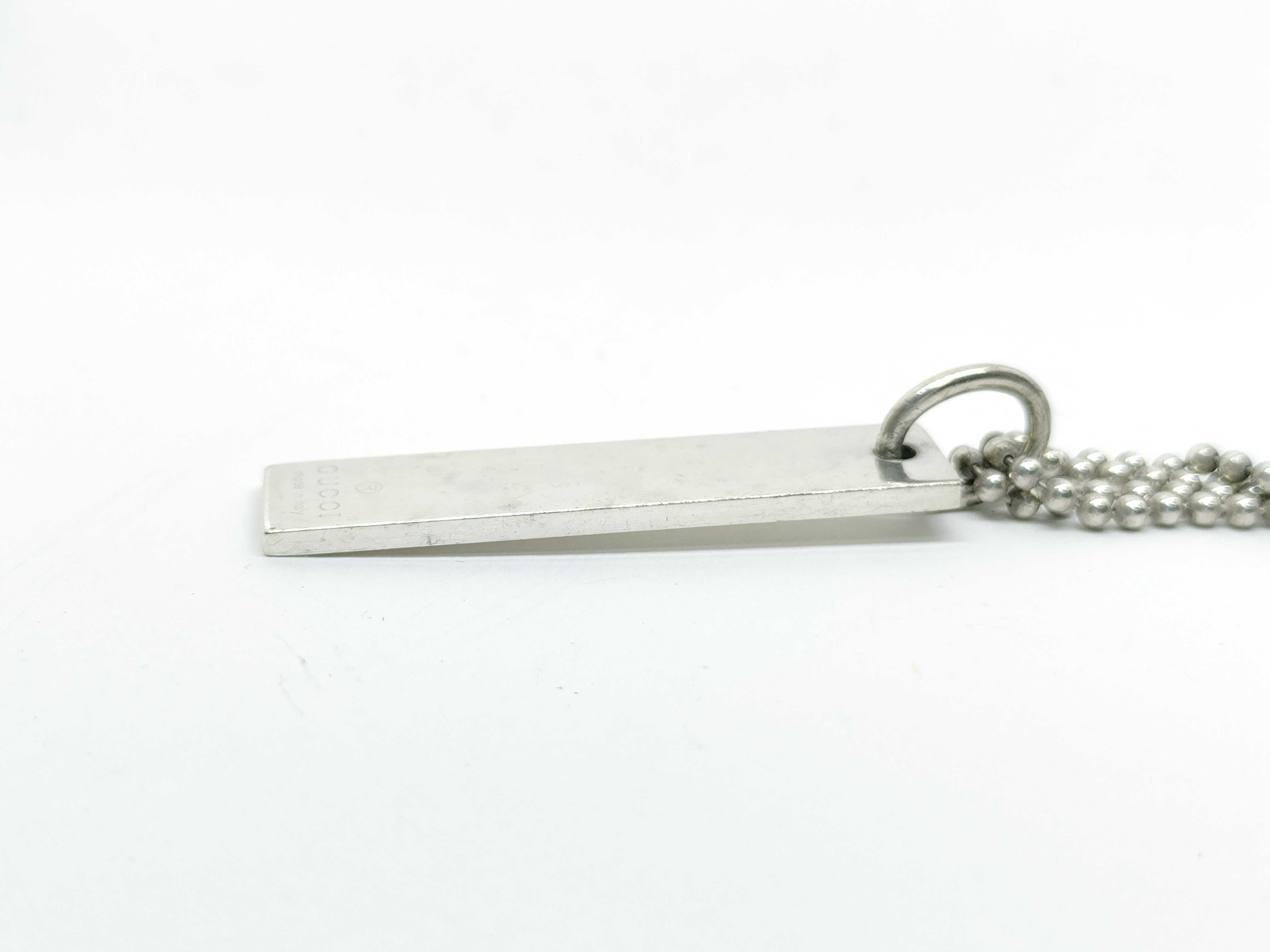 Plate Square Ball Chain Necklace, SV925, 23.8g — view 3