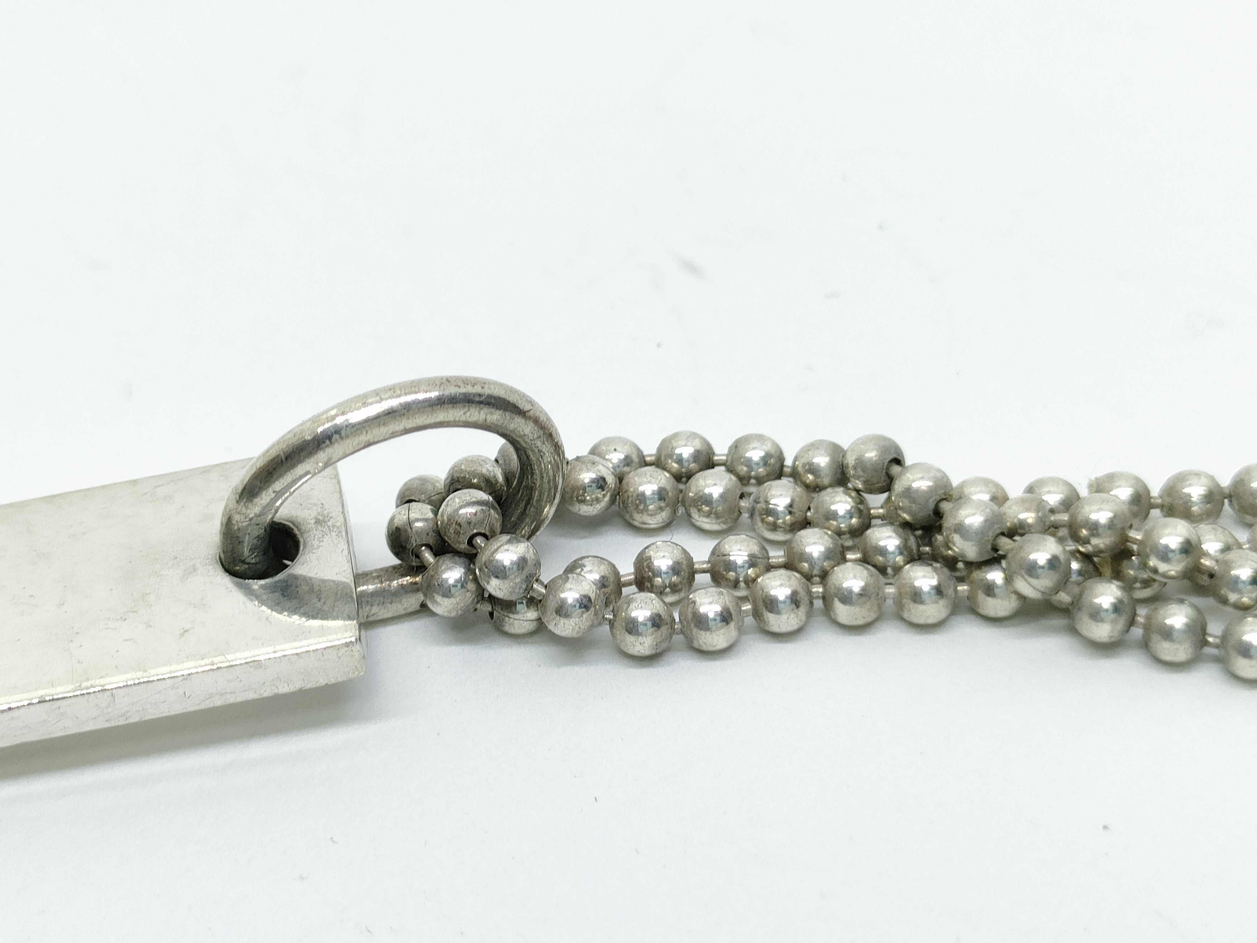 Plate Square Ball Chain Necklace, SV925, 23.8g — view 9
